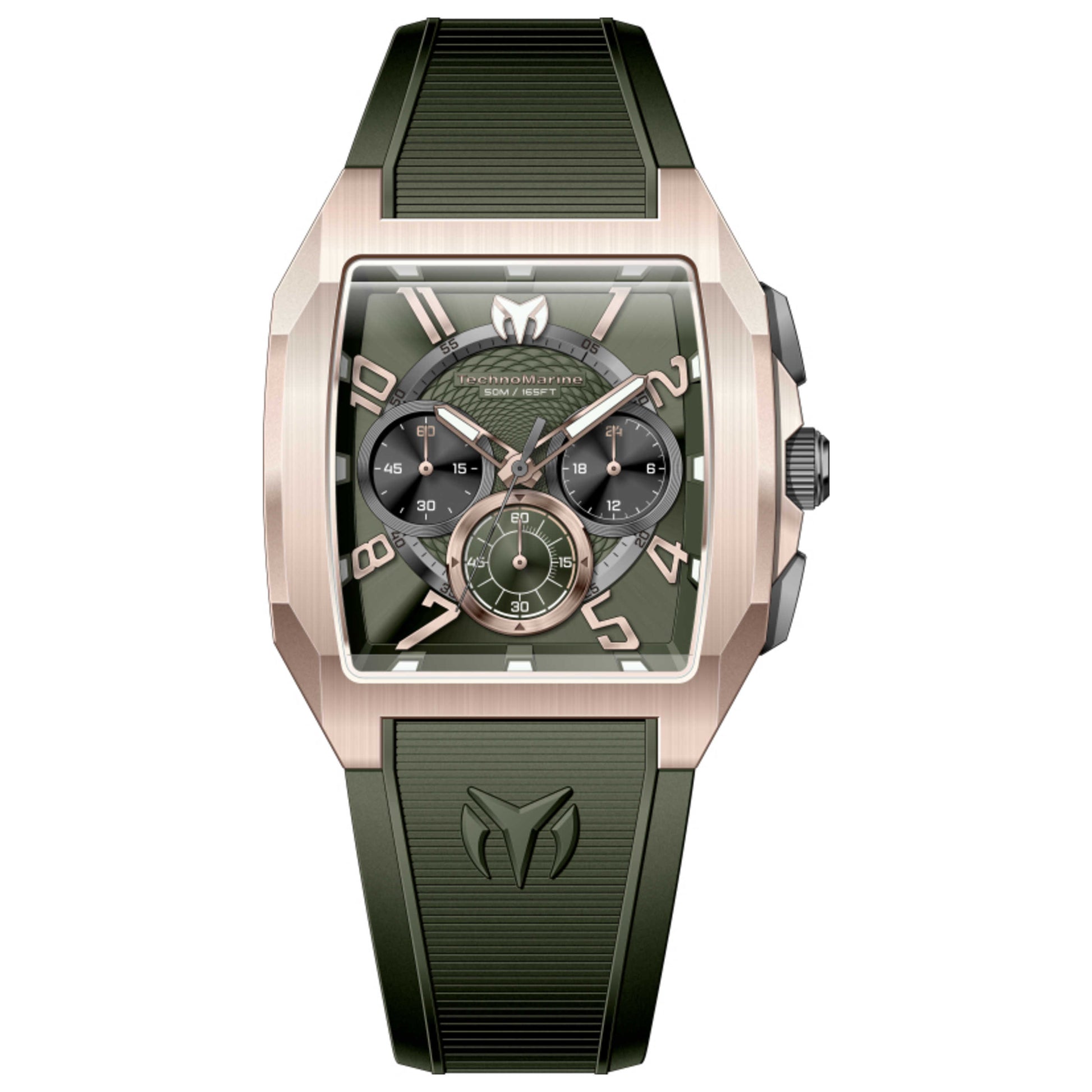 Front view of TechnoMarine Aqua Quadrant Men's Quartz Watch TM-225114