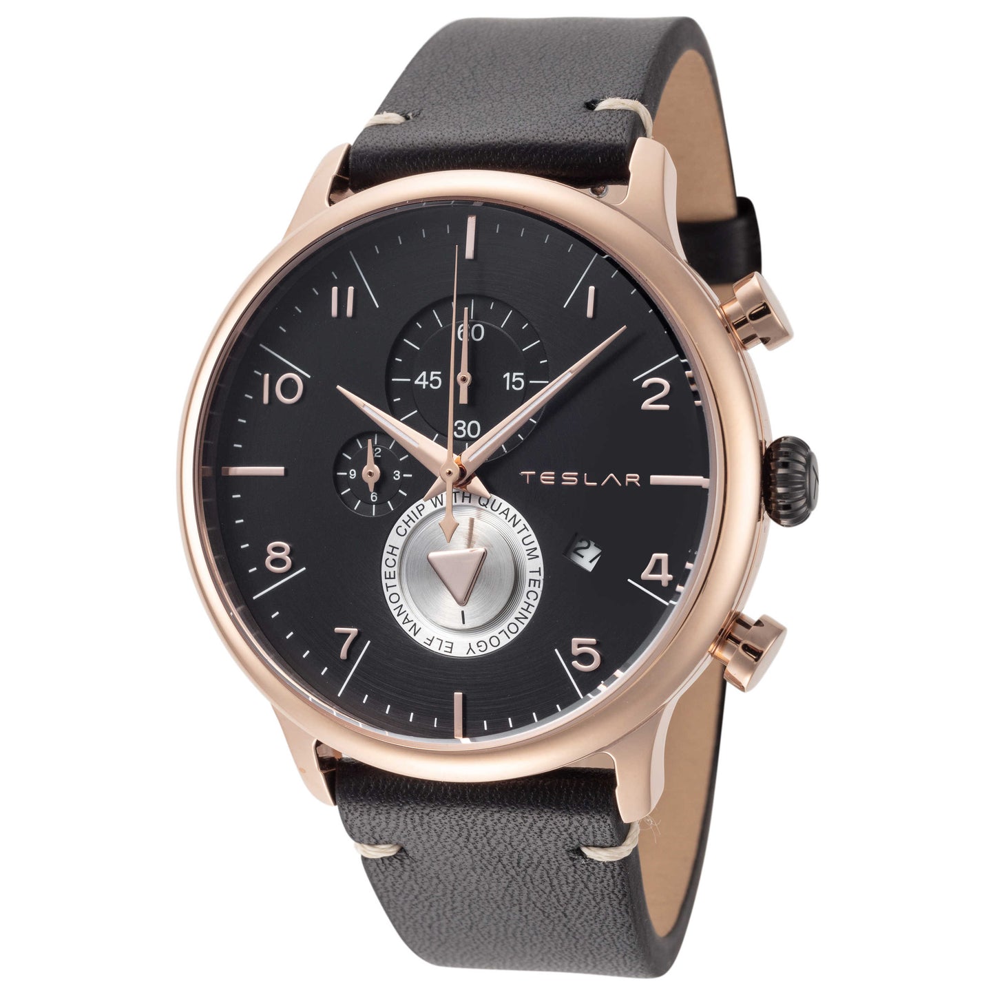 Front view of Teslar Re-Balance T-8 Men's Quartz Watch TW-025