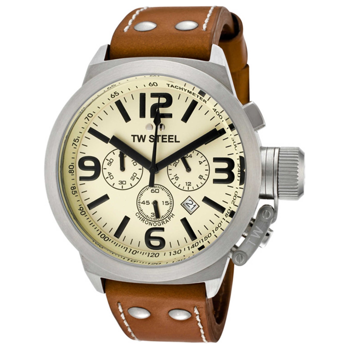 Front view of TW Steel Analog Men's Quartz Watch TW-TW5