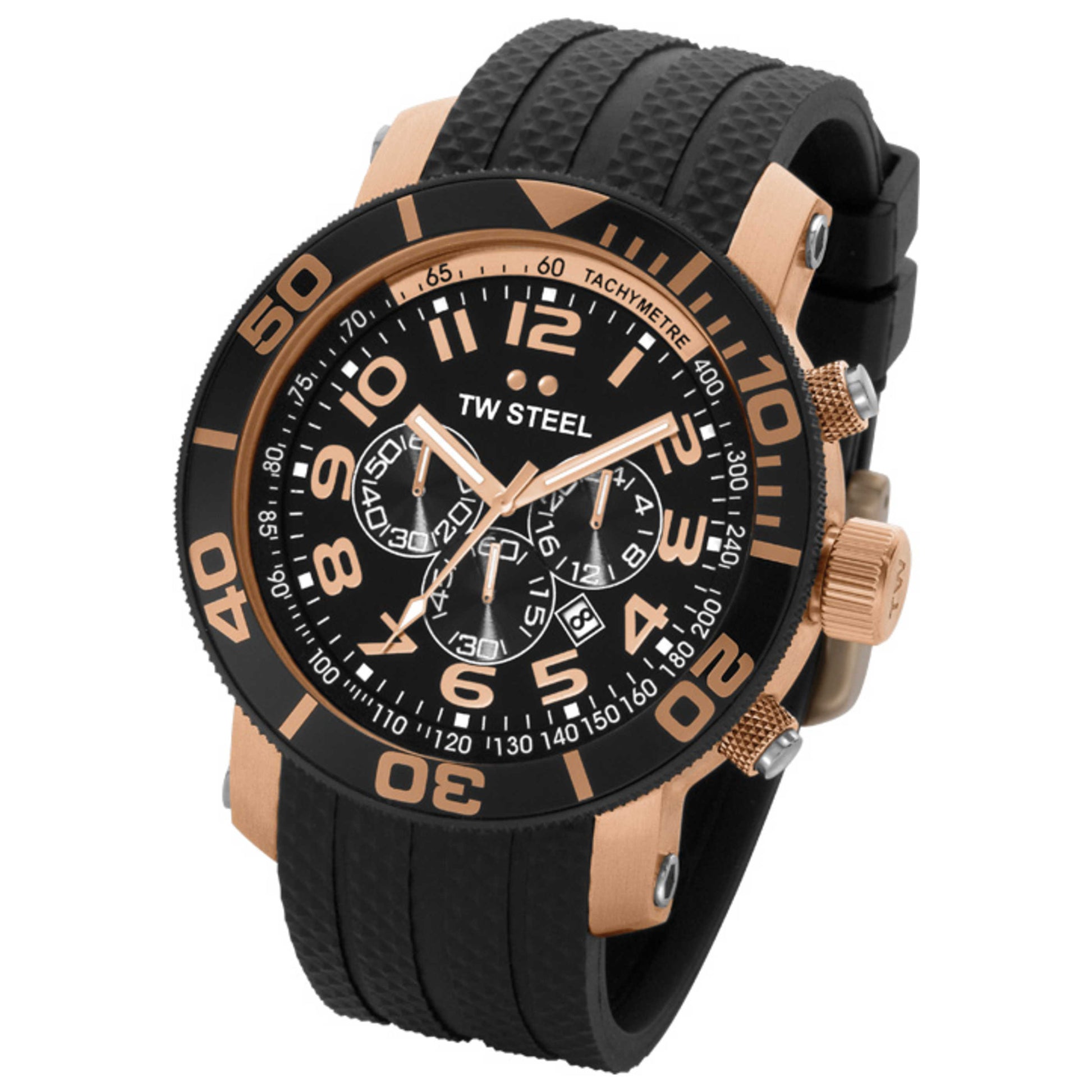 Front view of TW Steel Grandeur Diver Men's Quartz Watch TW-TW92
