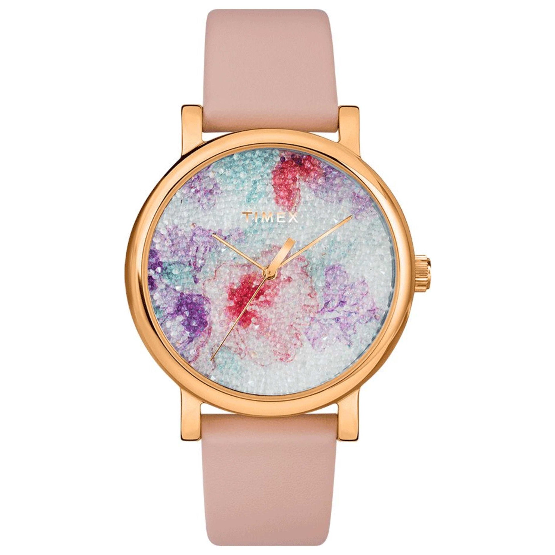 Front view of Timex Crystal Bloom Women's Quartz Watch TW2R87800