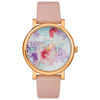 Front view of Timex Crystal Bloom Women's Quartz Watch TW2R87800