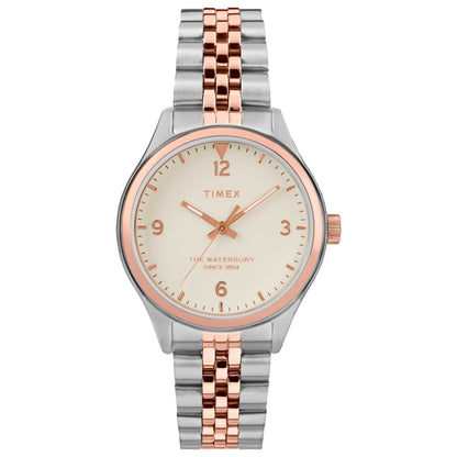 Front view of Timex Waterbury Women's Quartz Watch TW2T49200VQ