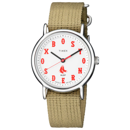 Front view of Timex MLB Boston Red Sox Men's Quartz Watch TW2T55400