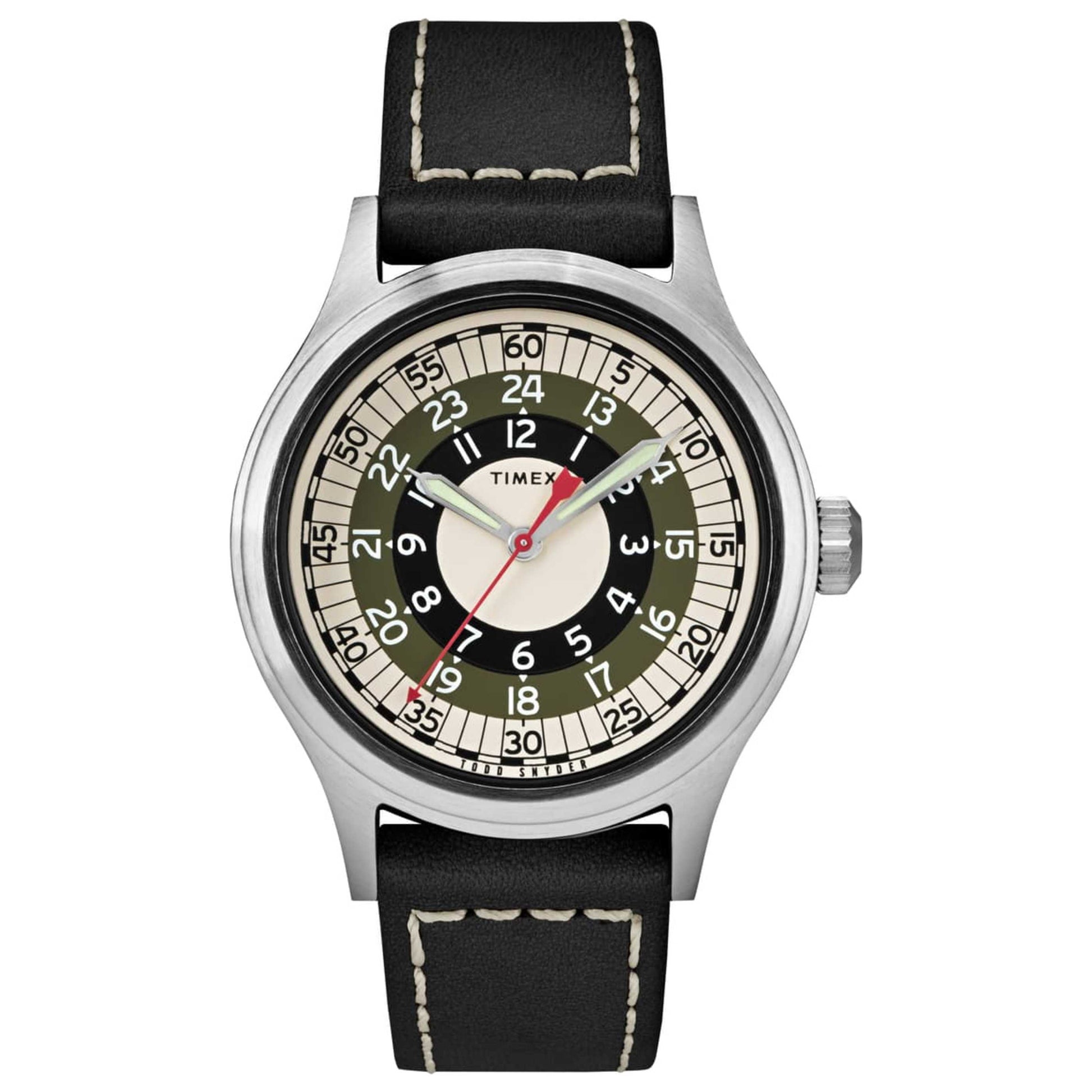 Front view of Timex X Todd Snyder The Mod Men's Quartz Watch TW2T57100