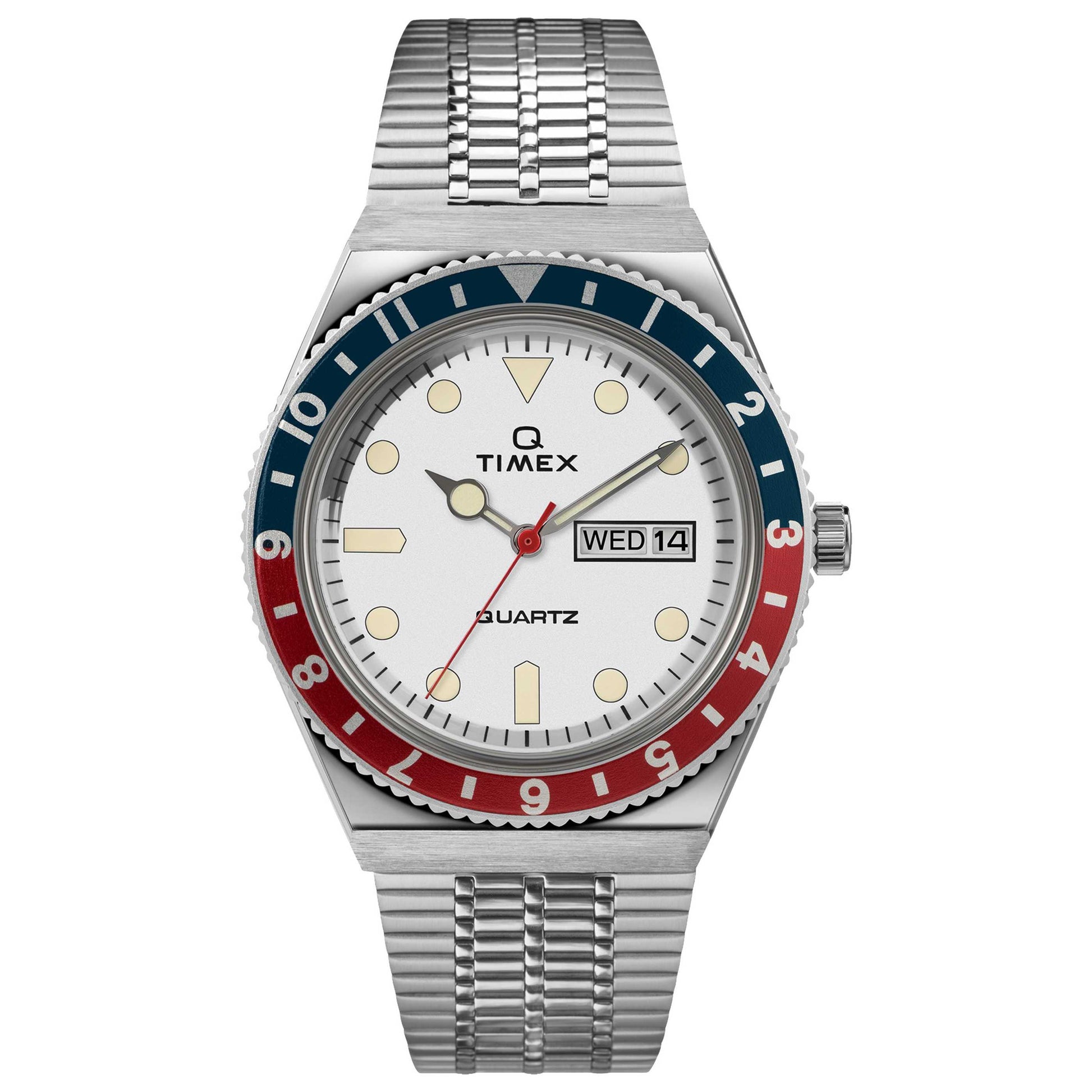 Front view of Timex Q Timex Men's Quartz Watch TW2U61200