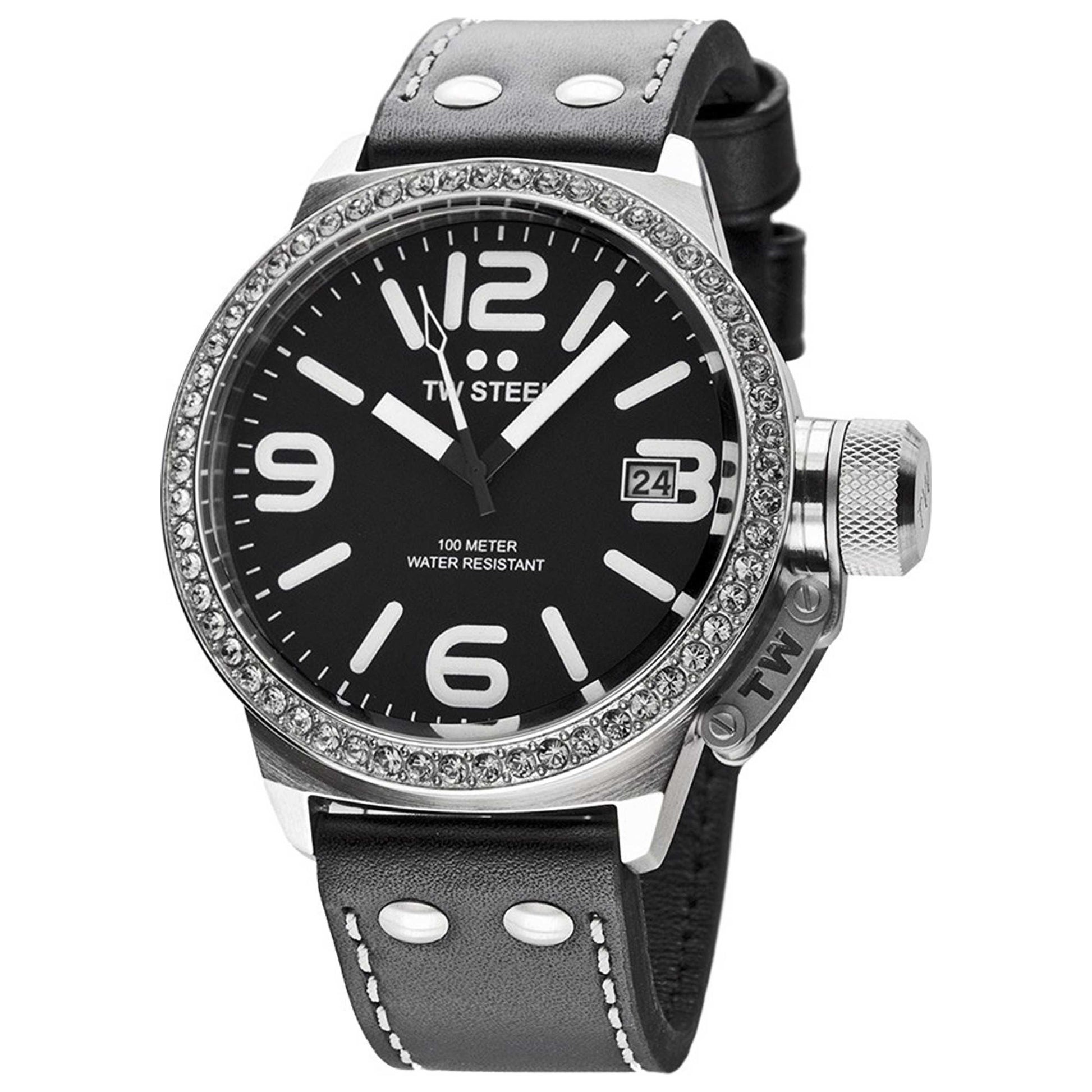Front view of TW Steel Analog Unisex Quartz Watch TW37