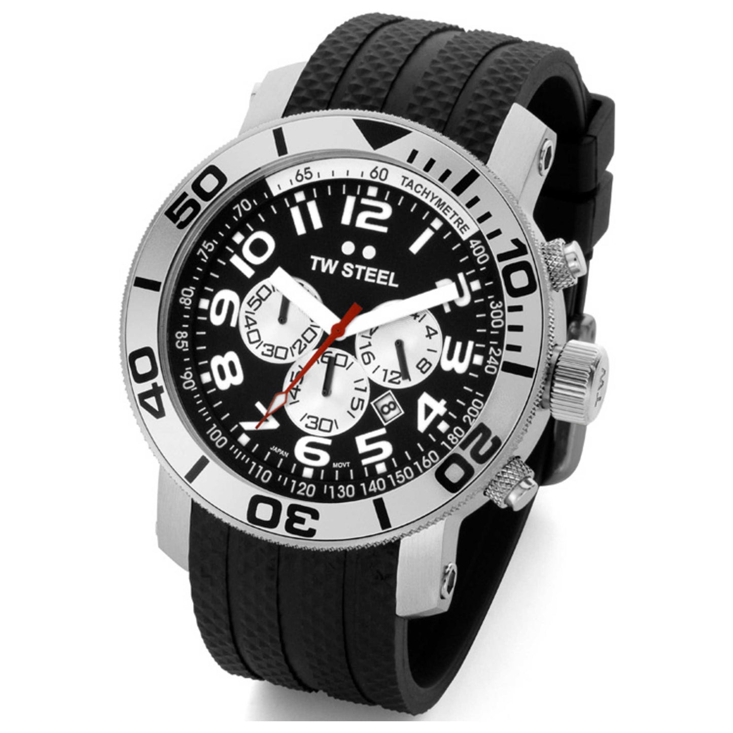 Front view of TW Steel Grandeur Diver Men's Quartz Watch TW73