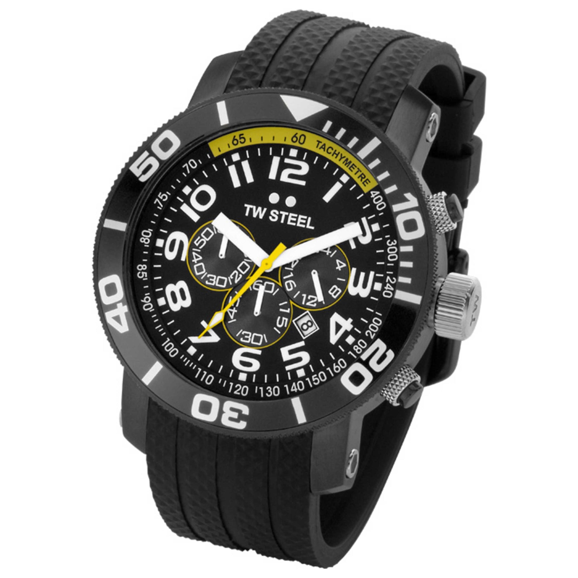 Front view of TW Steel Grandeur Diver Men's Quartz Watch TW74