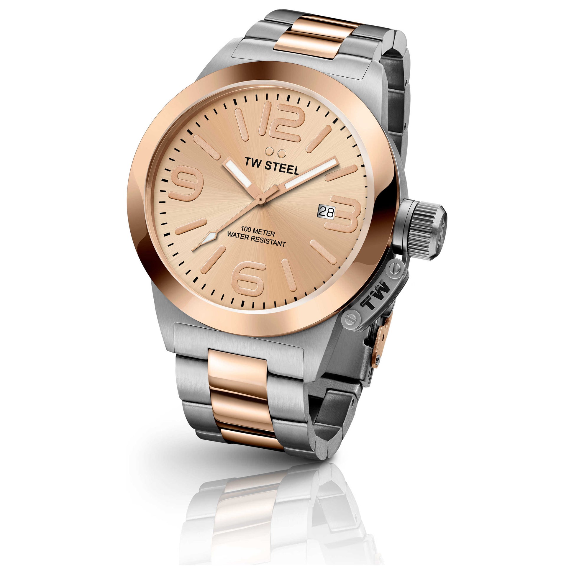 Front view of TW Steel Canteen Men's Quartz Watch TWS-CB404