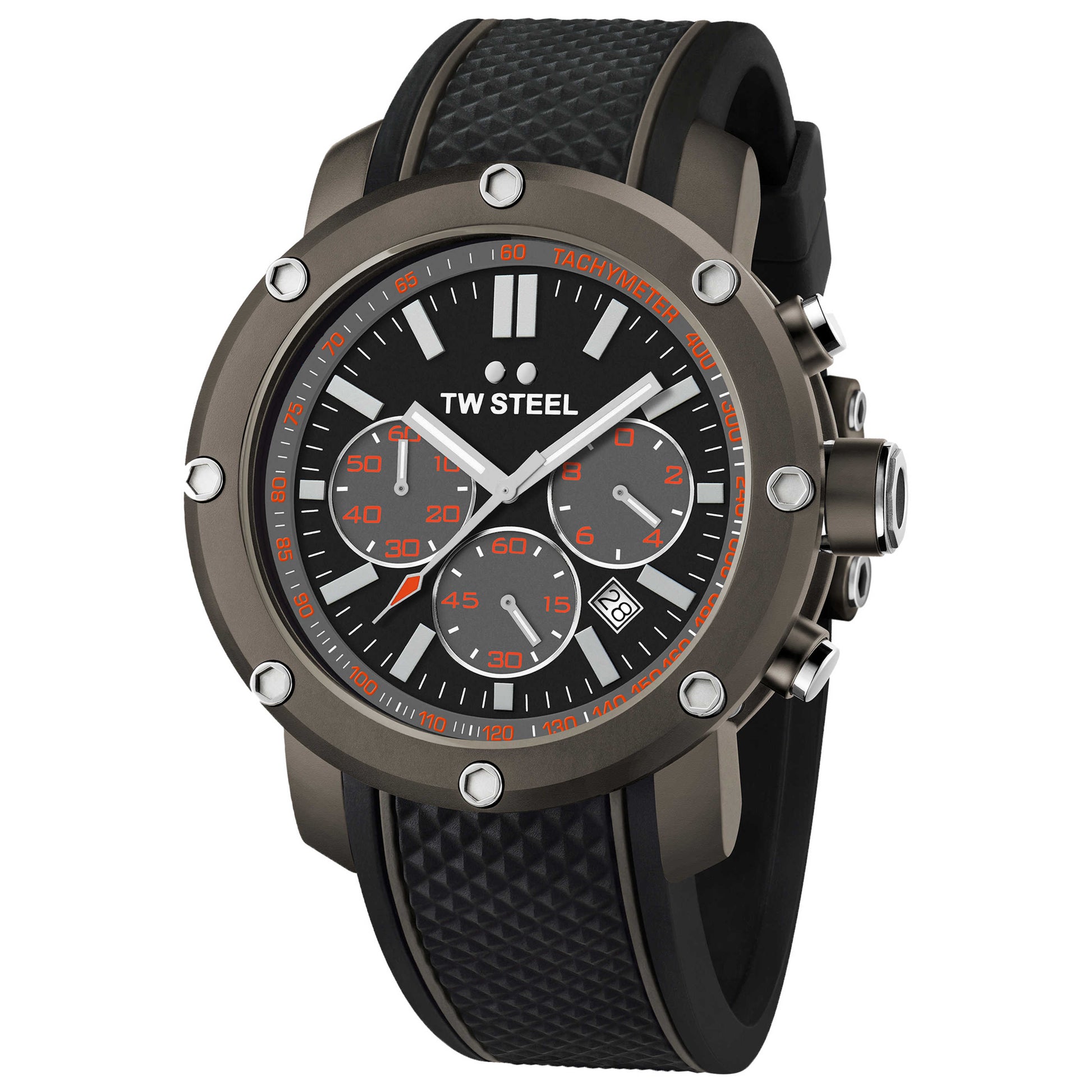 Front view of TW Steel Grandeur Tech Men's Quartz Watch TWS-TS4