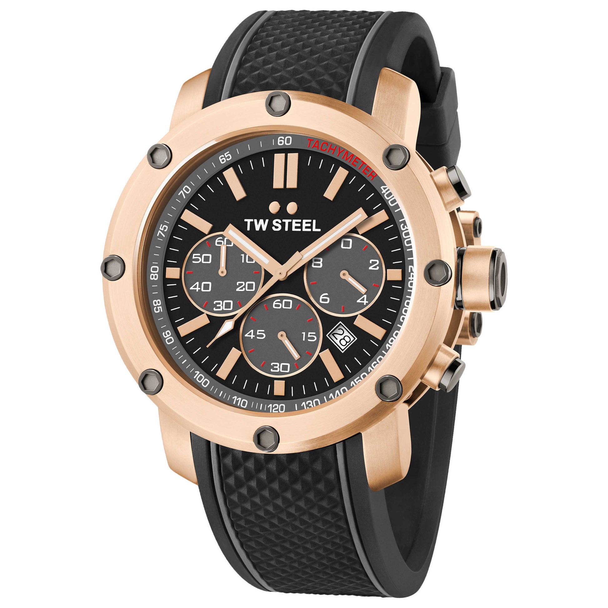 Front view of TW Steel Grandeur Tech Men's Quartz Watch TWS-TS5