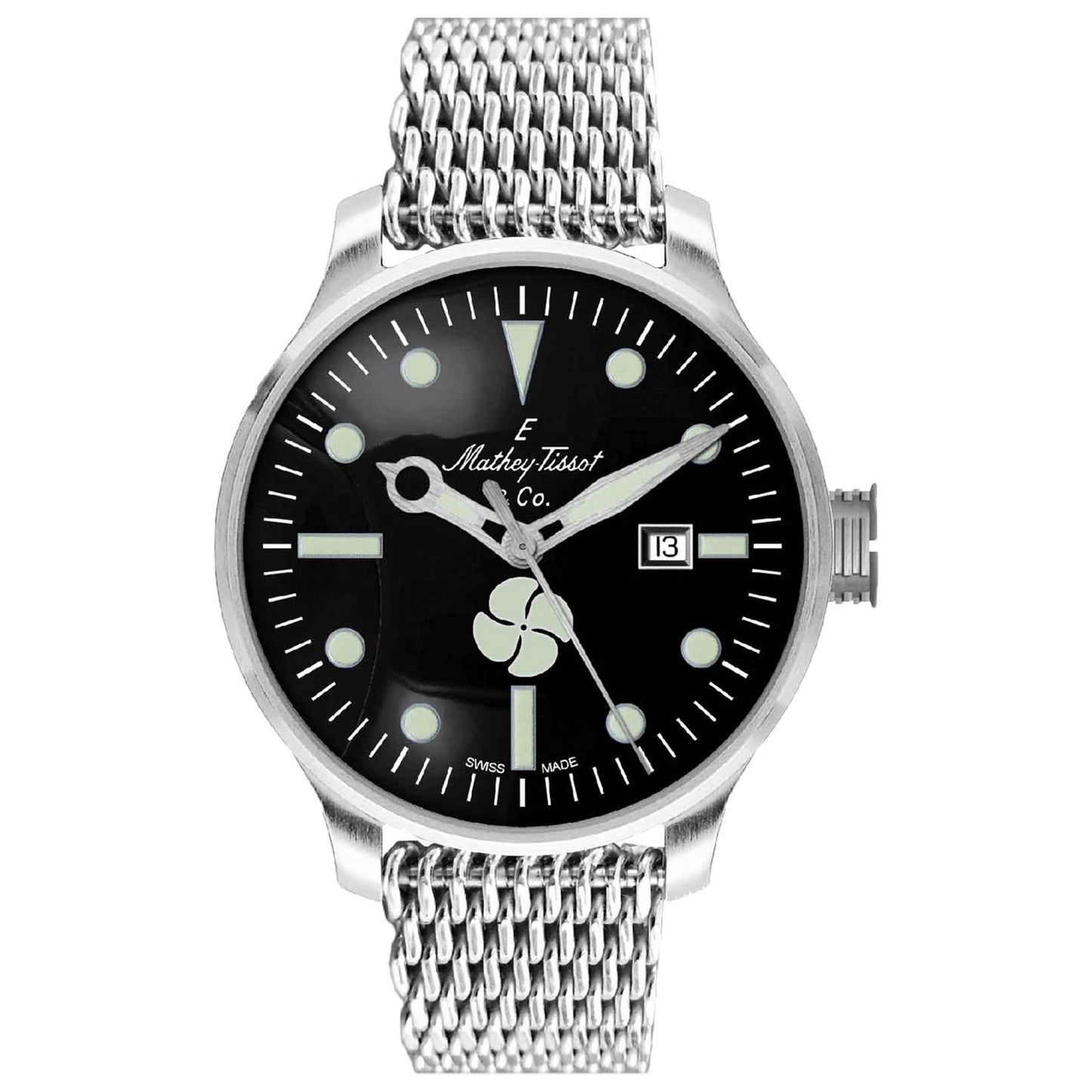 Front view of Mathey Tissot Elica Men's Automatic Watch U121AN