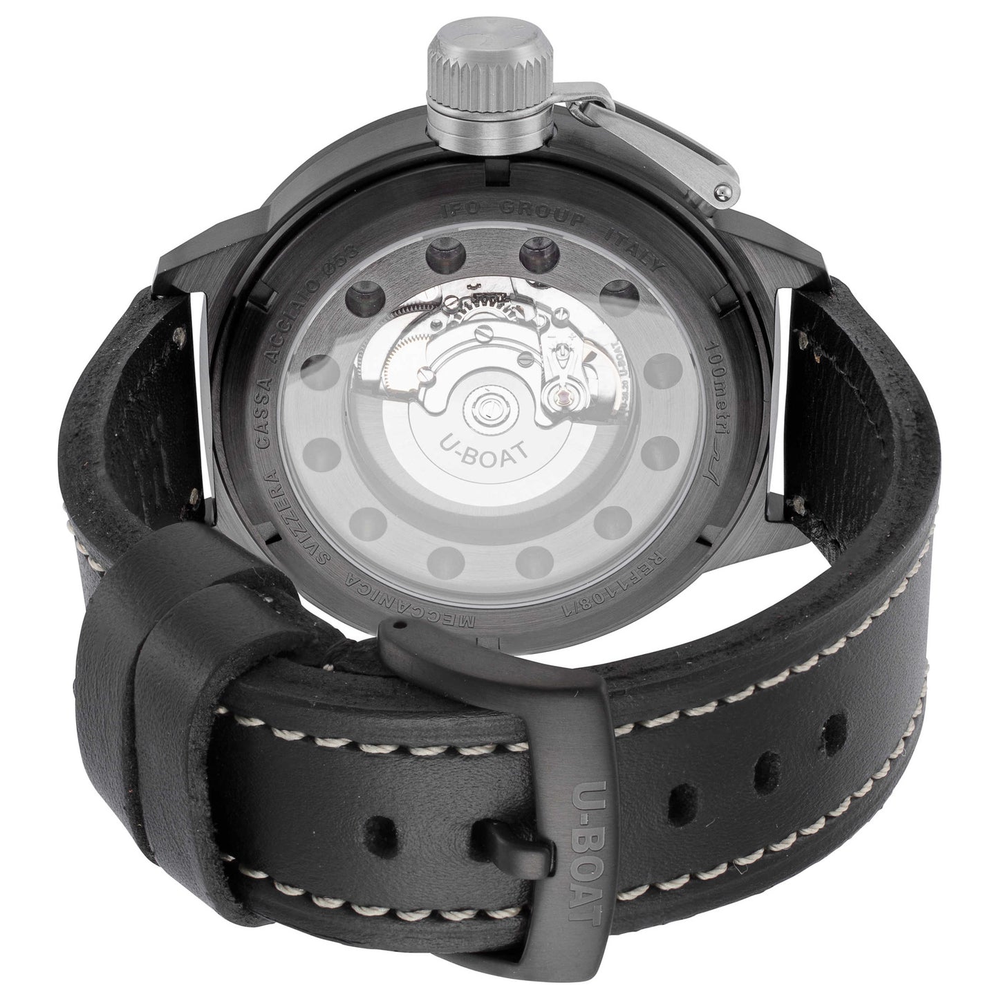 Back view of U-Boat Classico Men's Automatic Watch UB-1108-1