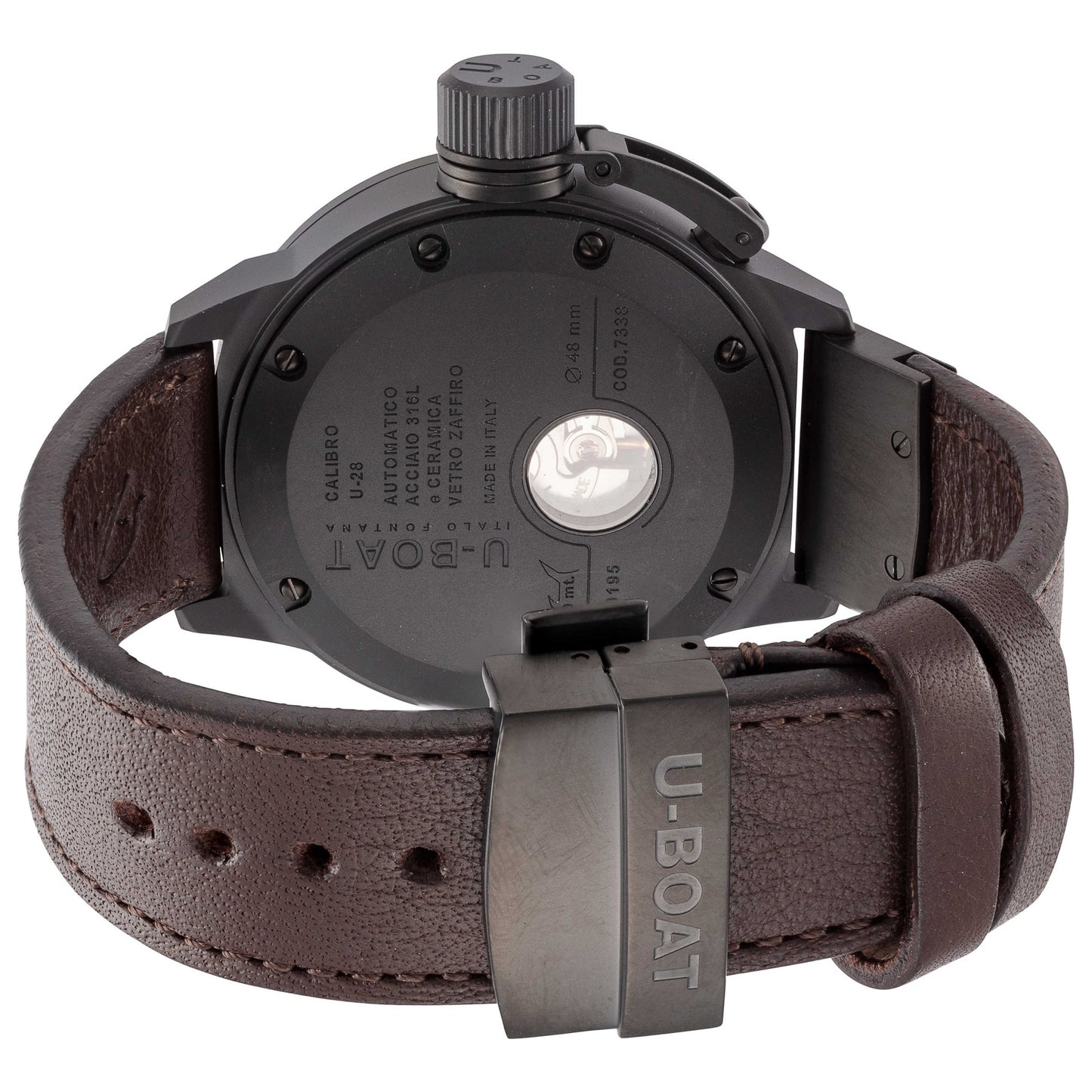 Back view of U-Boat Classico Men's Automatic Watch UB-7338