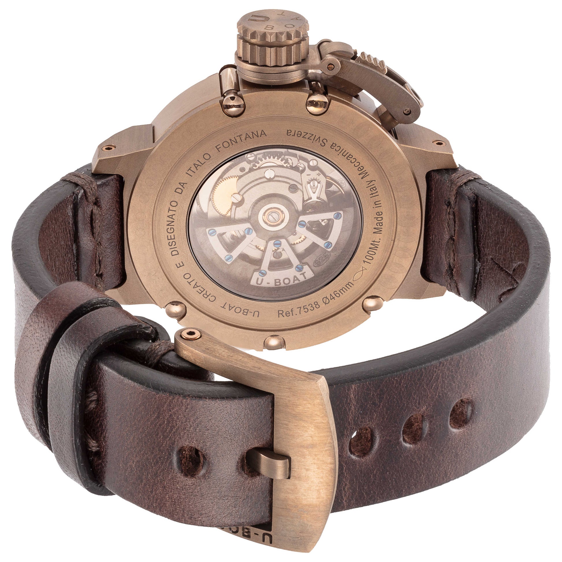 Back view of U-Boat Chimera Men's Automatic Watch UB-7538