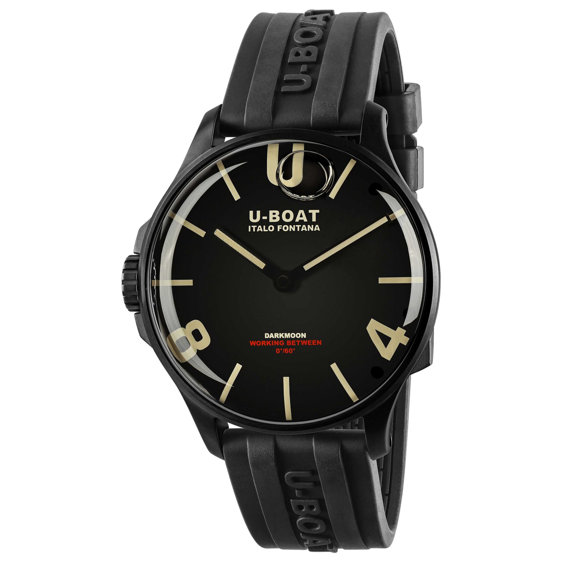 Front view of U-Boat Darkmoon Men's Quartz Watch UB-8464-D