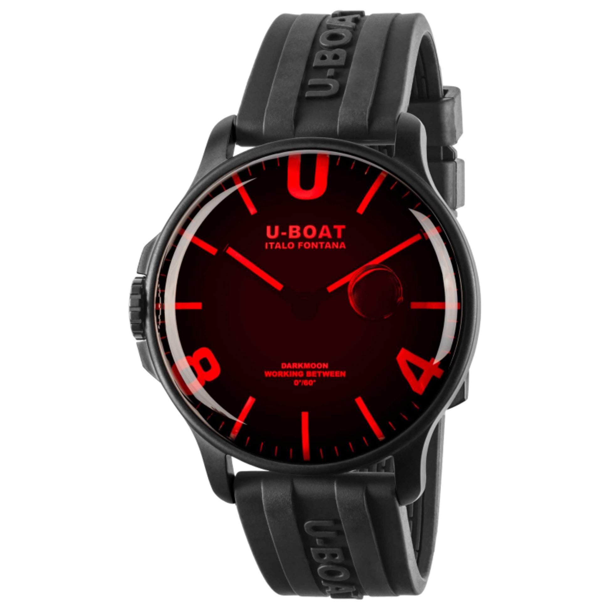 Front view of U-Boat Darkmoon Men's Quartz Watch UB-8466-C