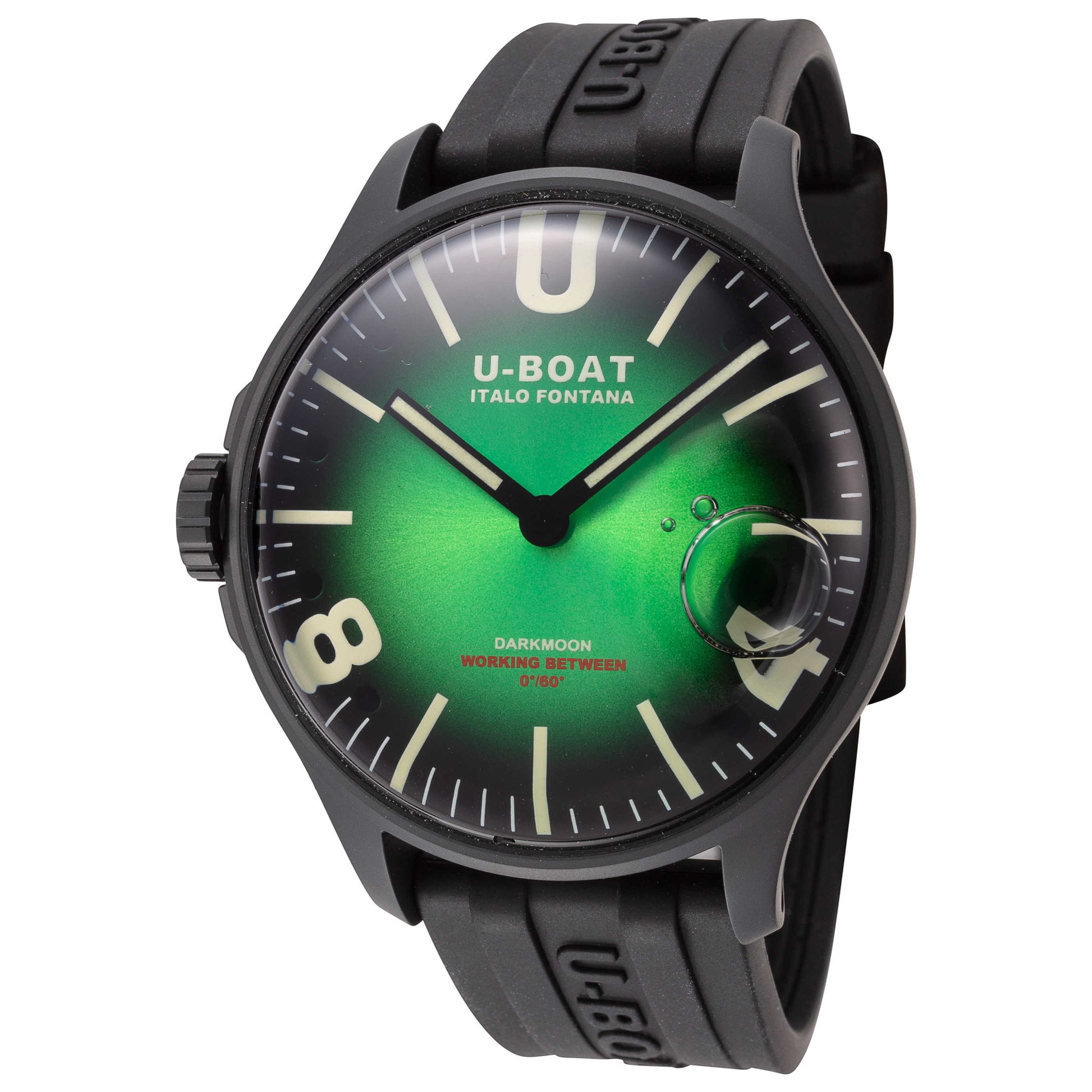 Front view of U-Boat Darkmoon Men's Quartz Watch UB-8698-B