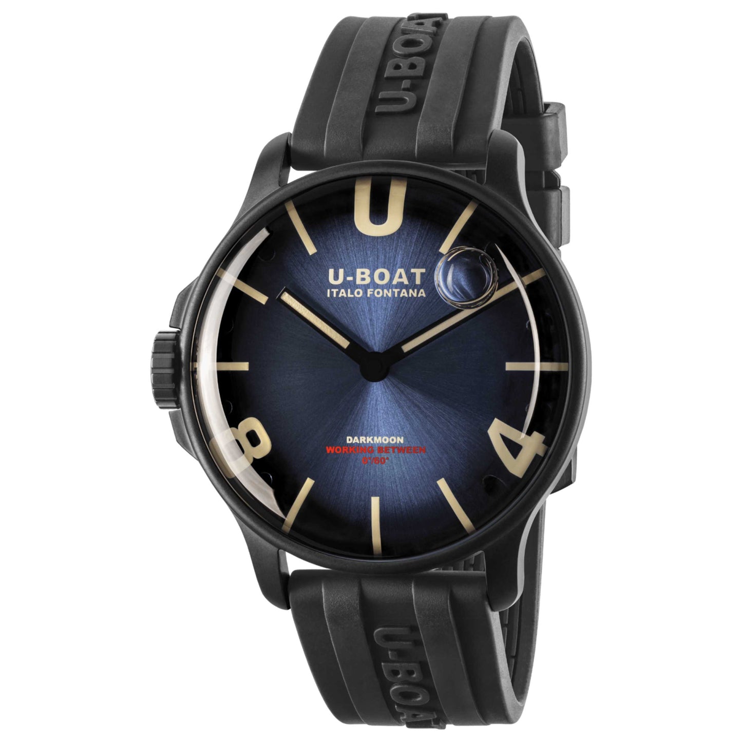 Front view of U-Boat Darkmoon Men's Quartz Watch UB-8700