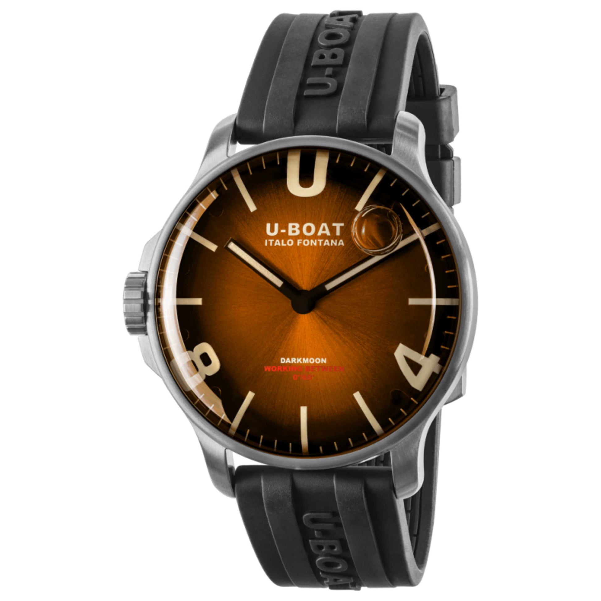 Front view of U-Boat Darkmoon Men's Quartz Watch UB-8703