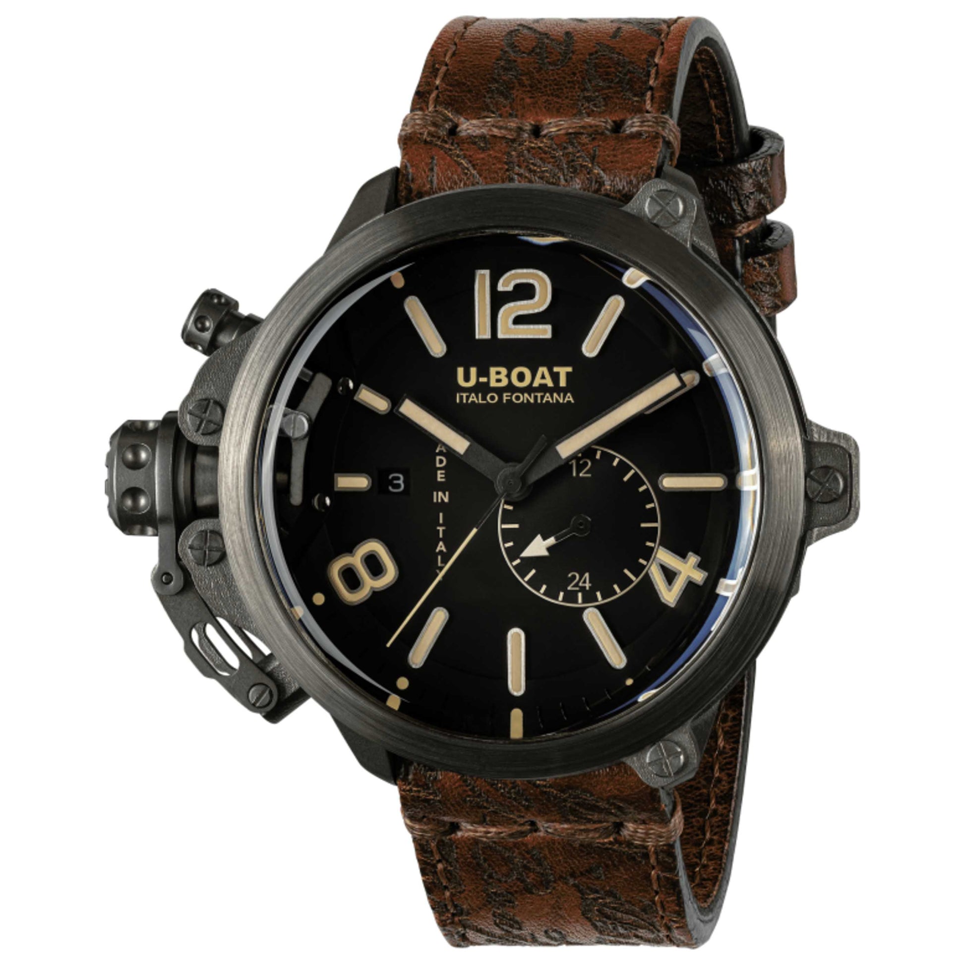 Front view of U-Boat Capsule Men's Automatic Watch UB-8805