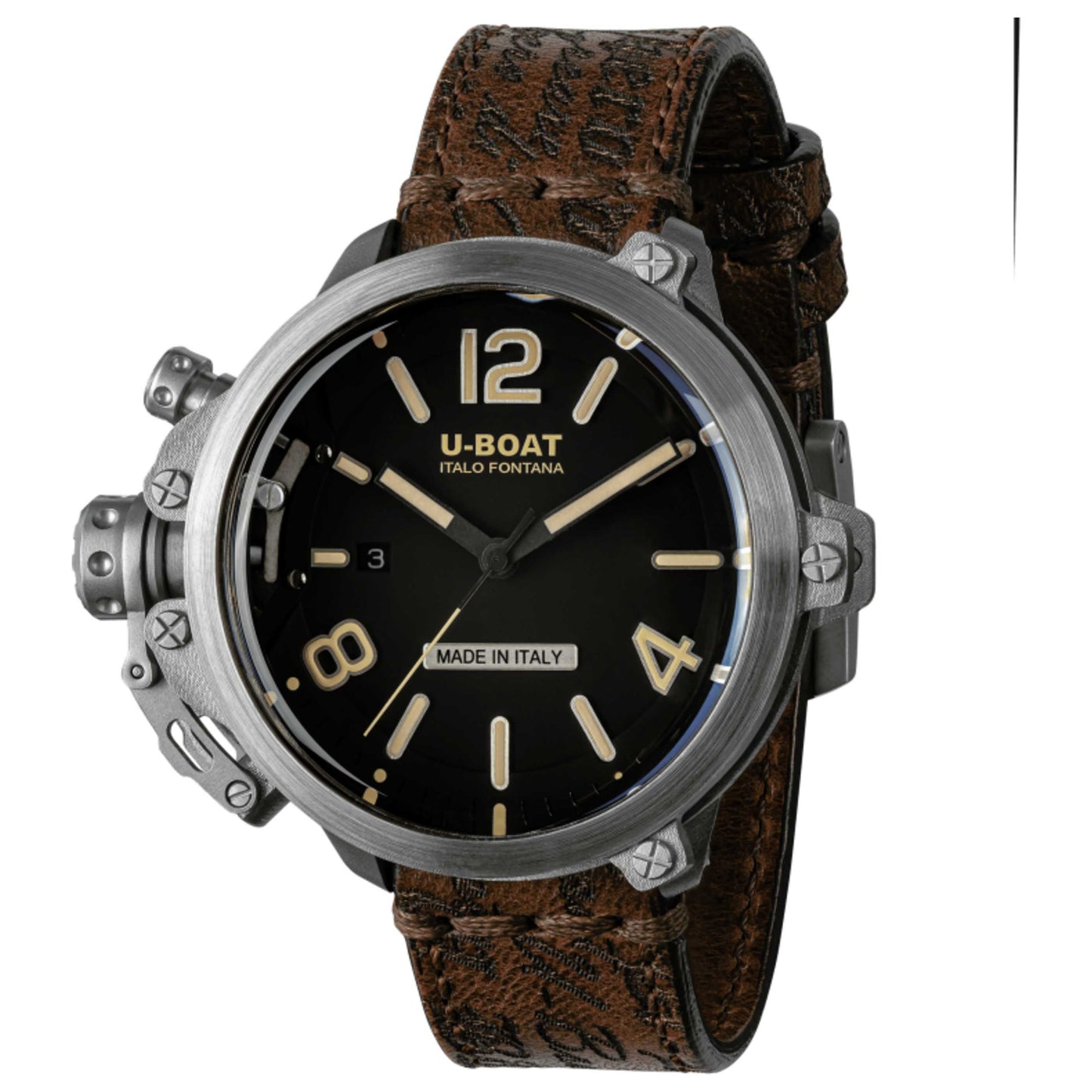 Front view of U-Boat Capsule Men's Automatic Watch UB-8807