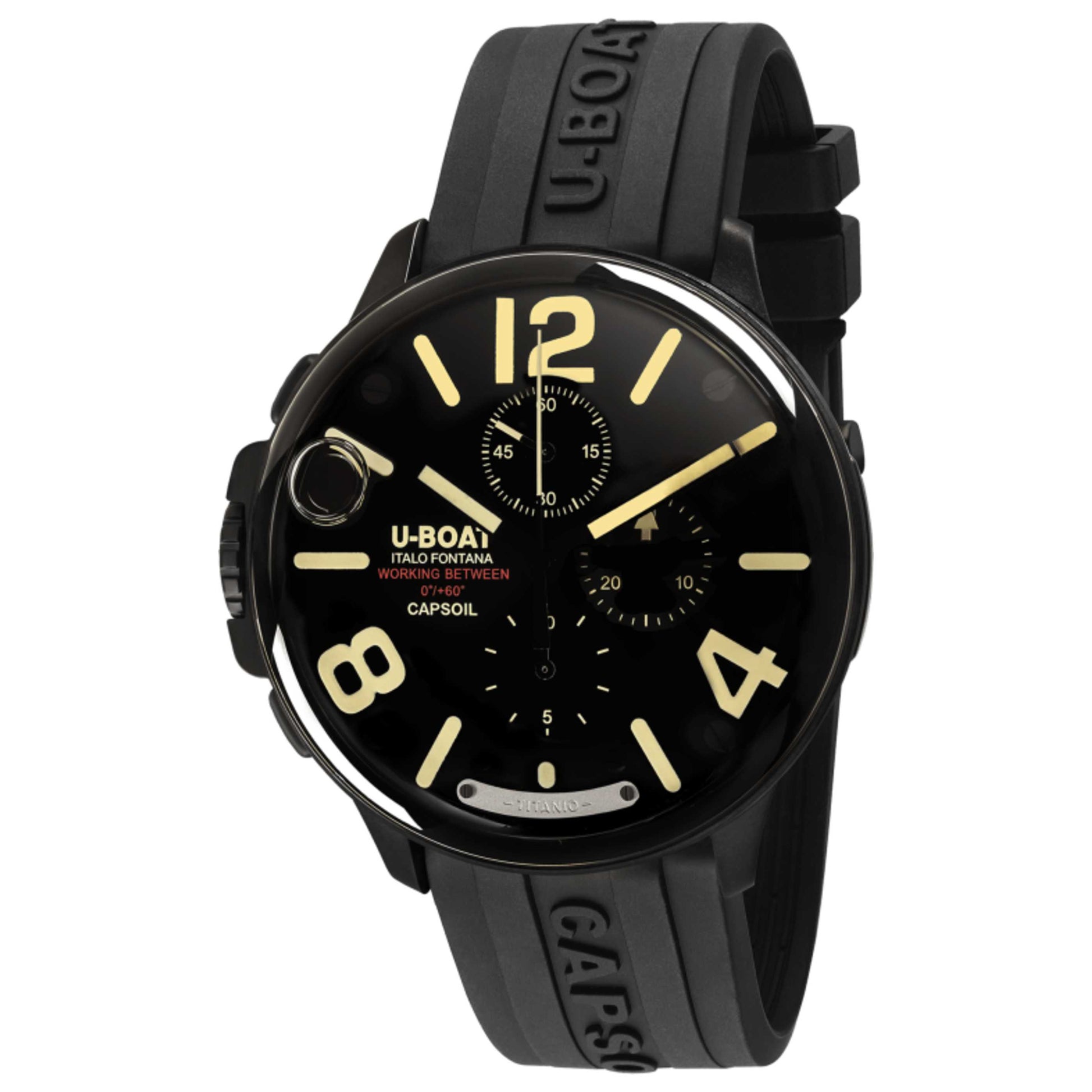 Front view of U-Boat Capsoil Men's Quartz Watch UB-8896