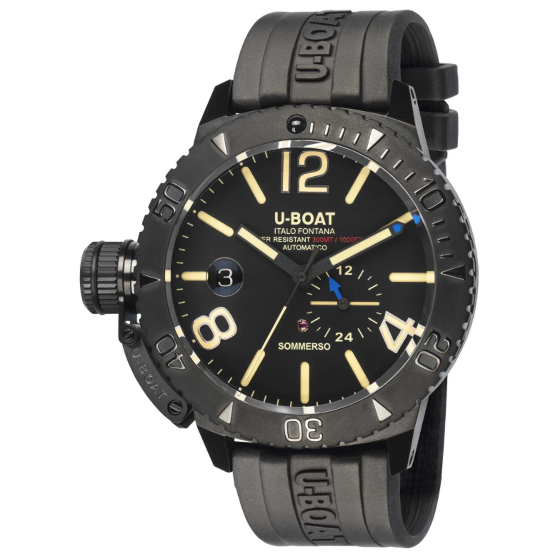 Front view of U-Boat Sommerso Men's Automatic Watch UB-9015