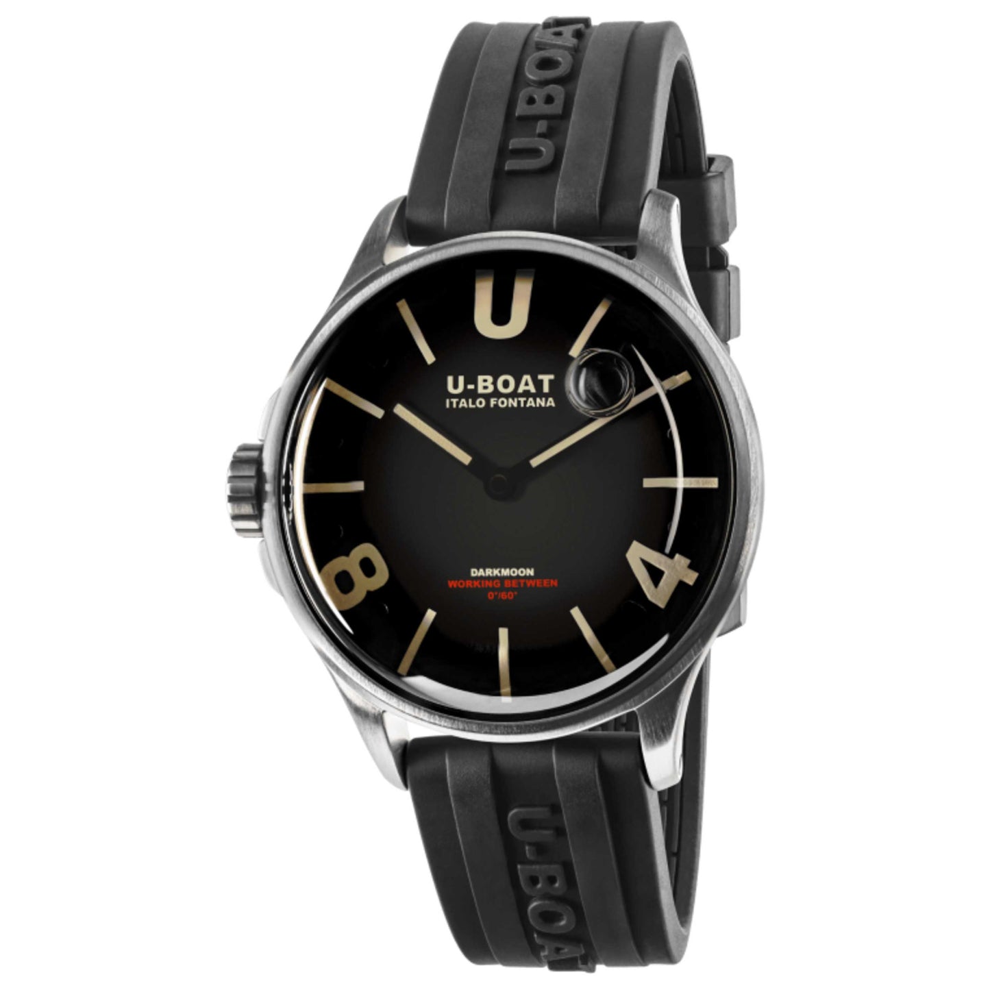 Front view of U-Boat Darkmoon Men's Quartz Watch UB-9018-A