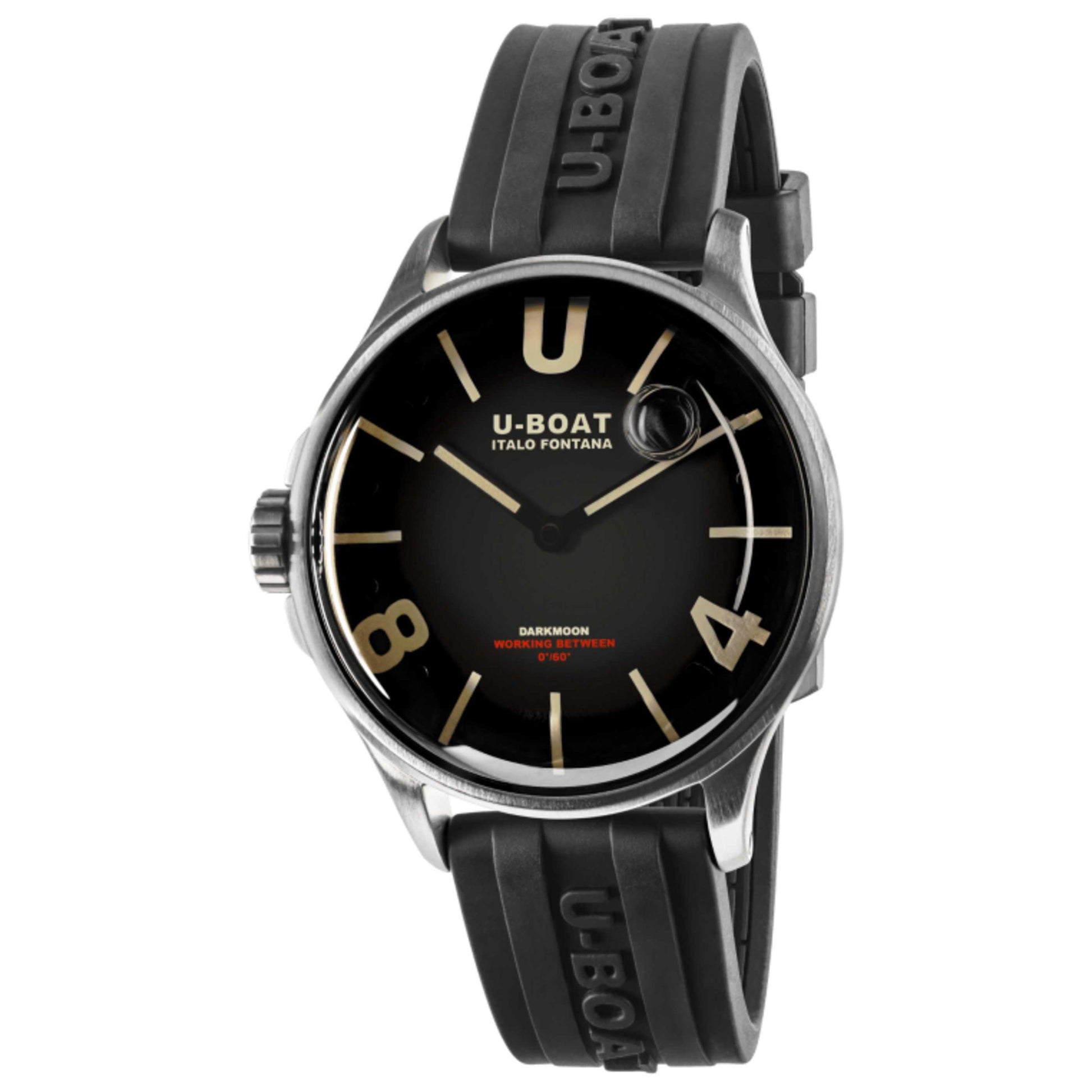 Front view of U-Boat Darkmoon Men's Quartz Watch UB-9018-A