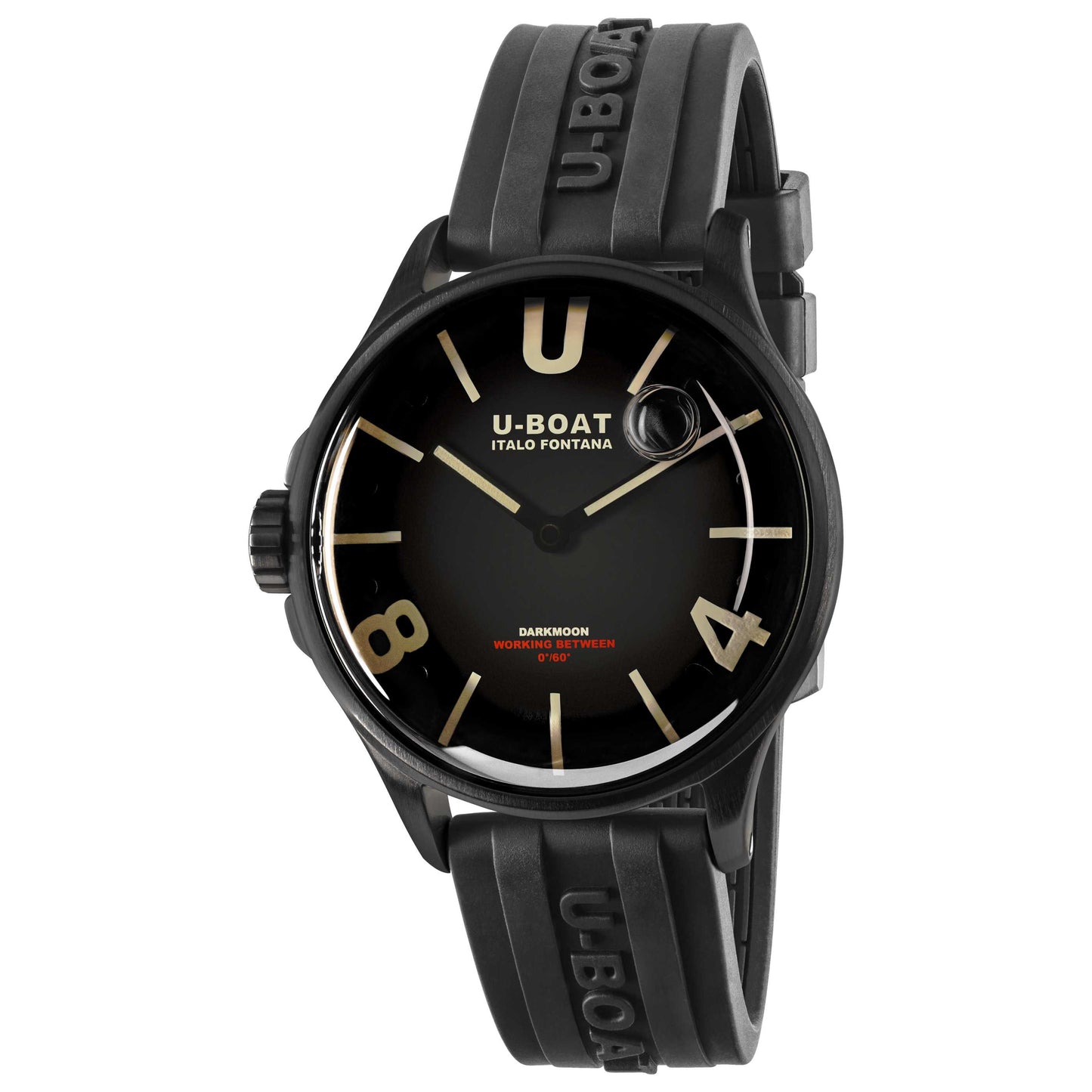 Front view of U-Boat Darkmoon Men's Quartz Watch UB-9019-A