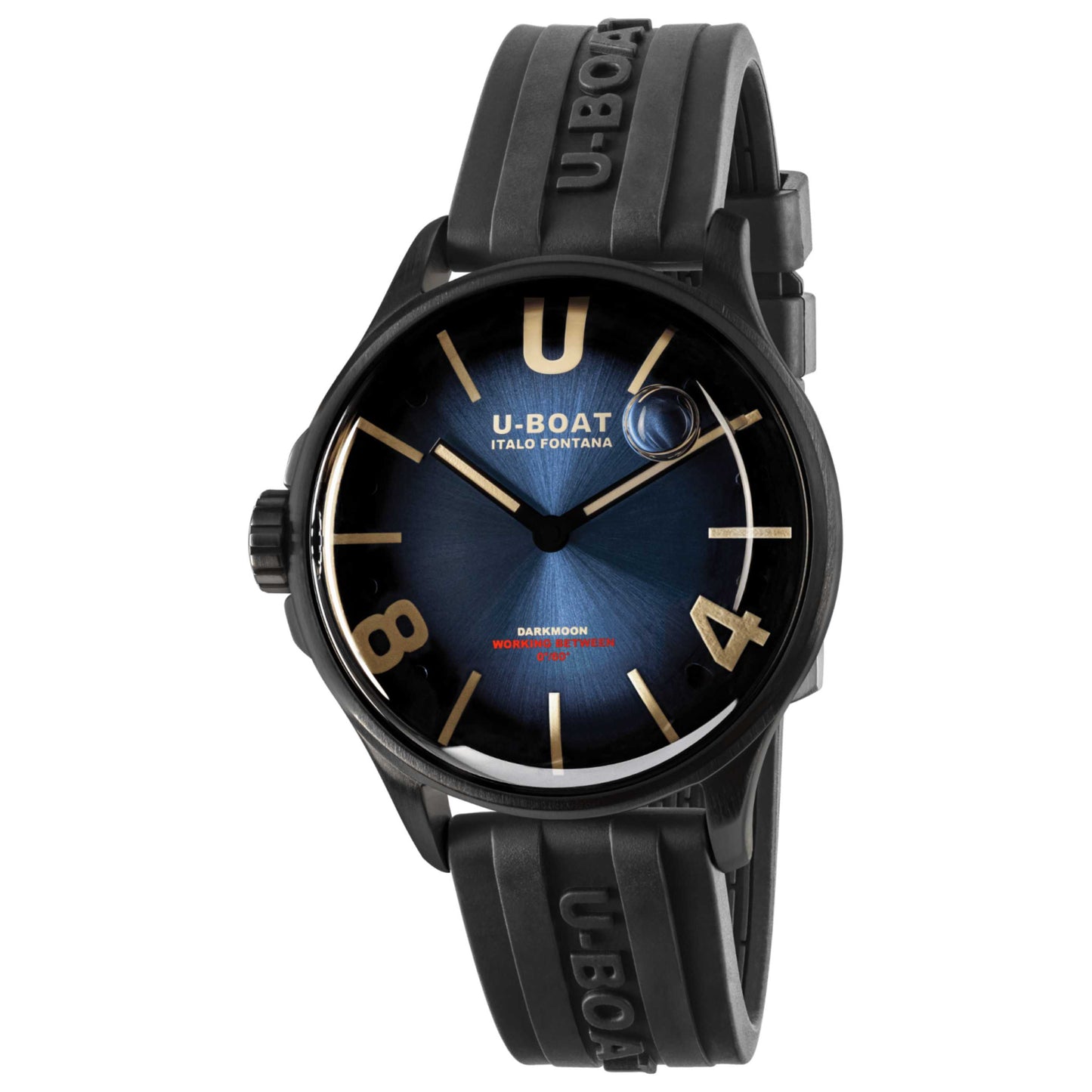 Front view of U-Boat Darkmoon Men's Quartz Watch UB-9020