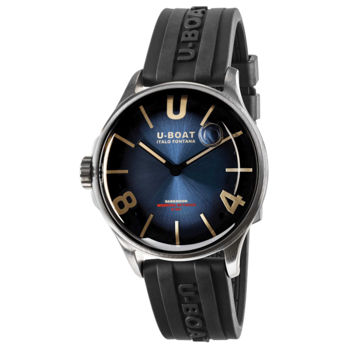Front view of U-Boat Darkmoon Men's Quartz Watch UB-9021-B