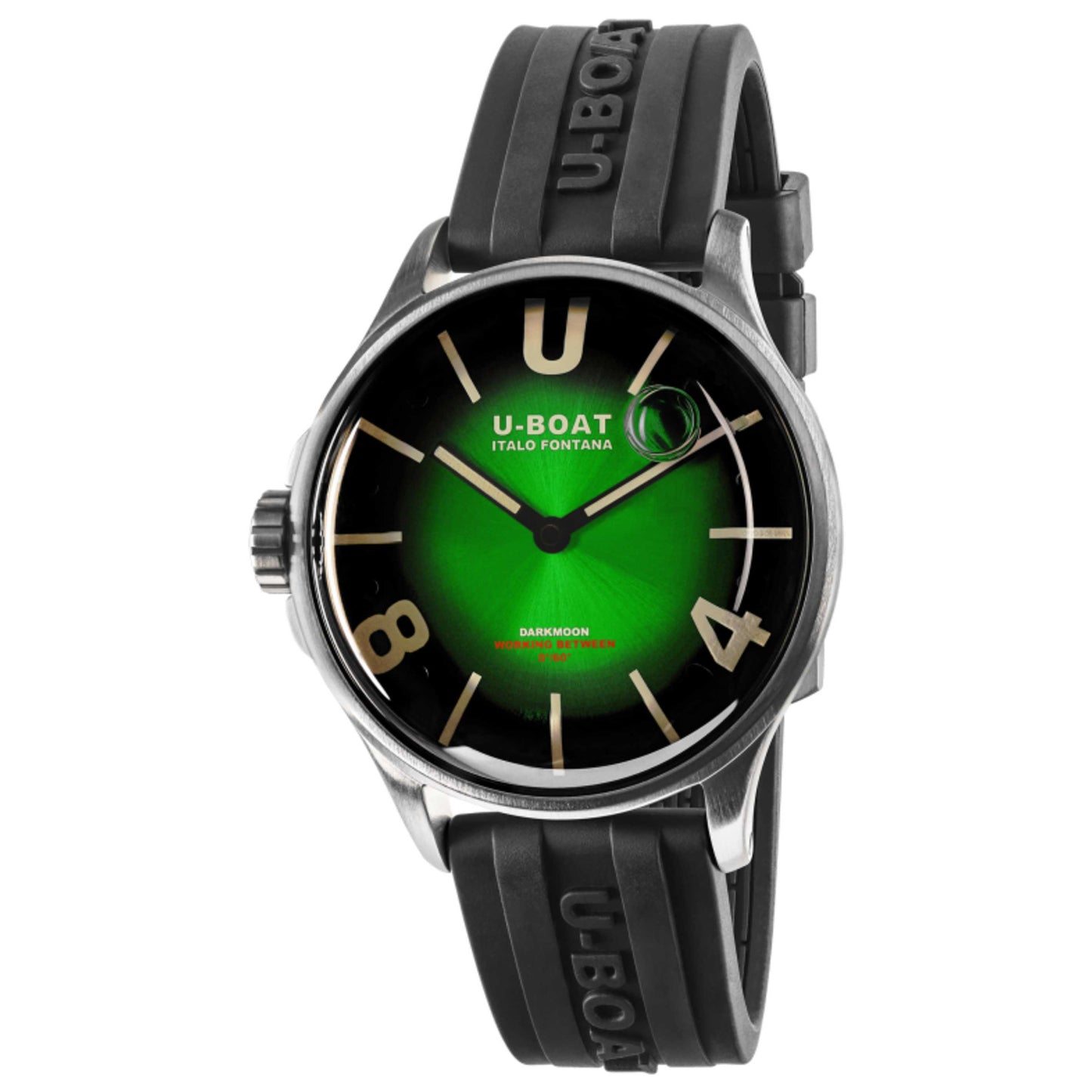 Front view of U-Boat Darkmoon Men's Quartz Watch UB-9502-A