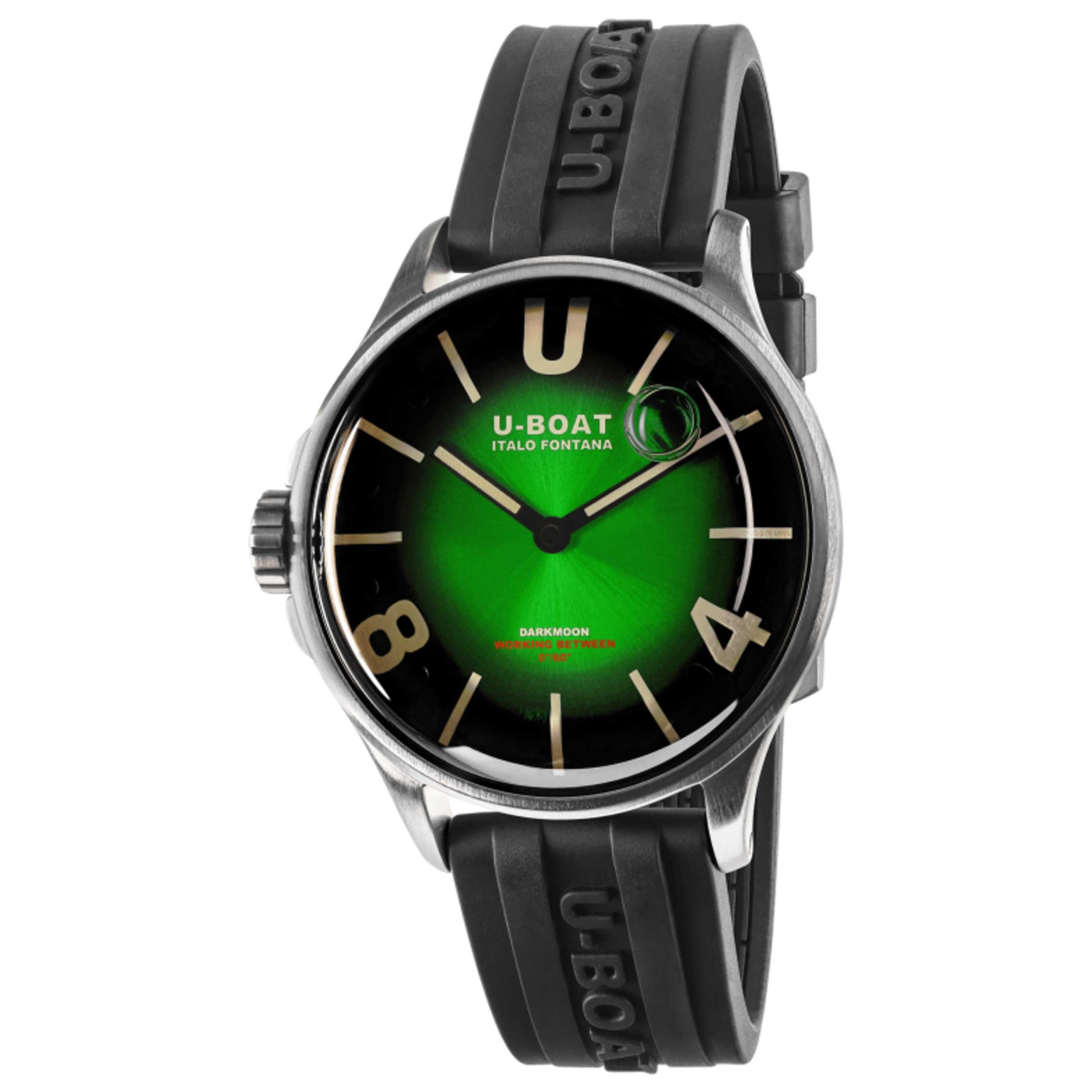 Front view of U-Boat Darkmoon Men's Quartz Watch UB-9502-A