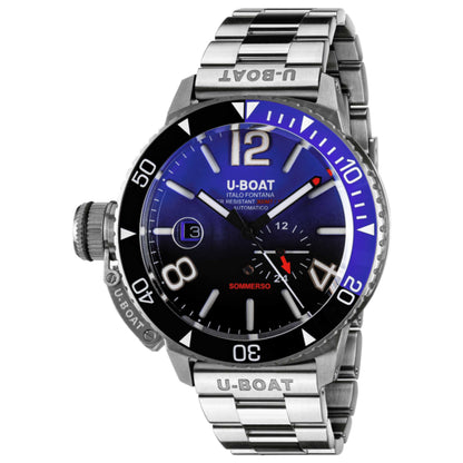Front view of U-Boat Sommerso Ceramic Men's Automatic Watch UB-9519-MT