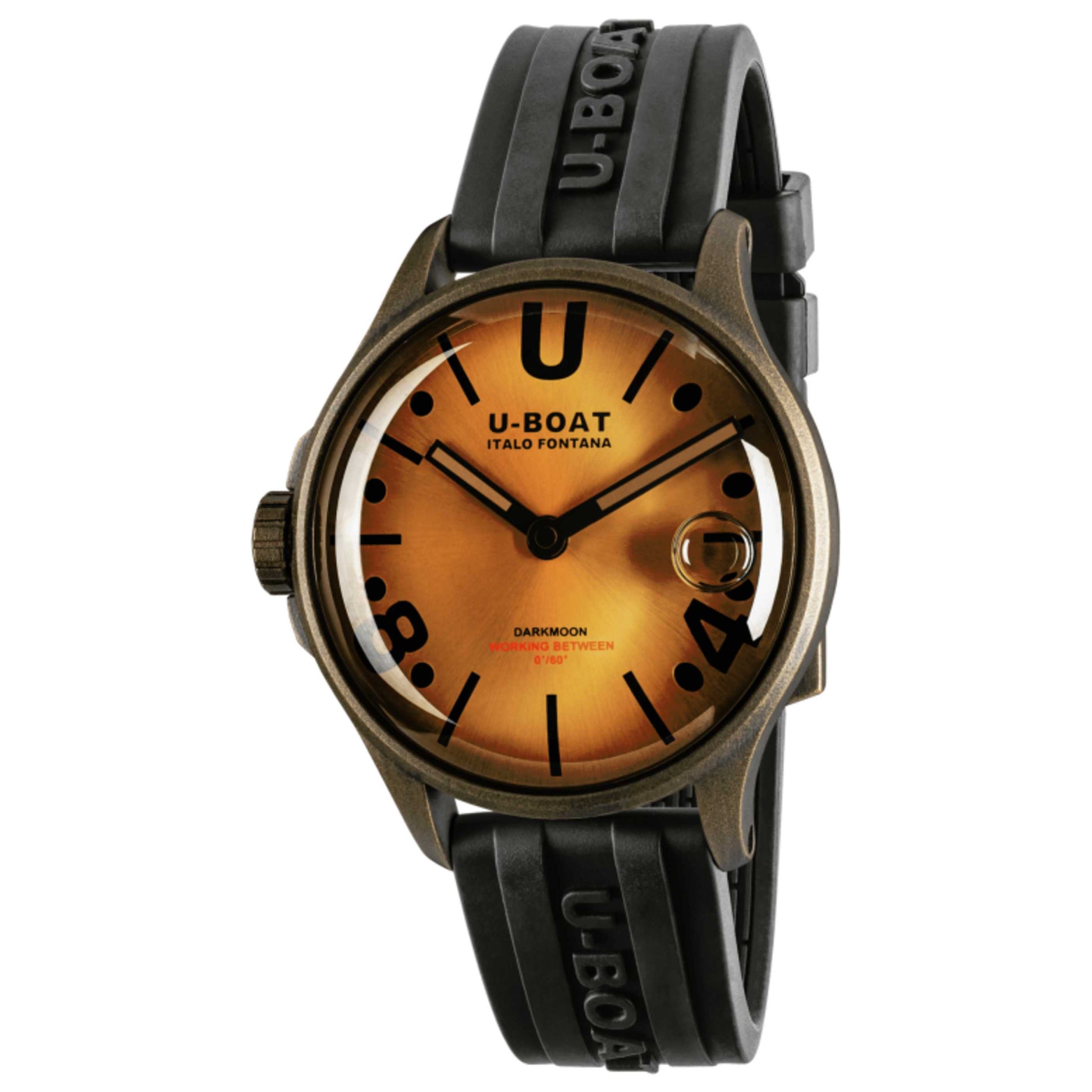 Front view of U-Boat Darkmoon Men's Quartz Watch UB-9547