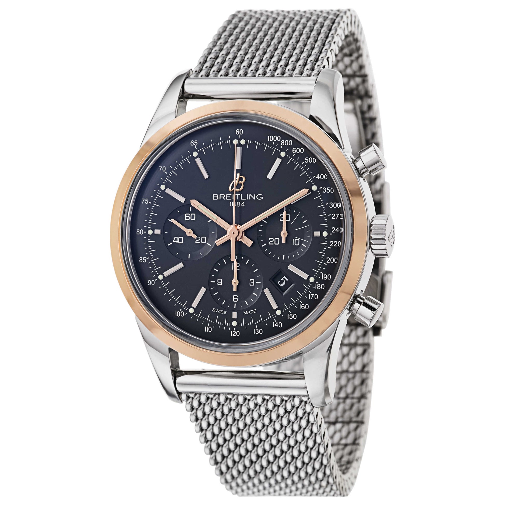 Front view of Breitling Transocean Men's Automatic Watch UB015212-BC74-154A