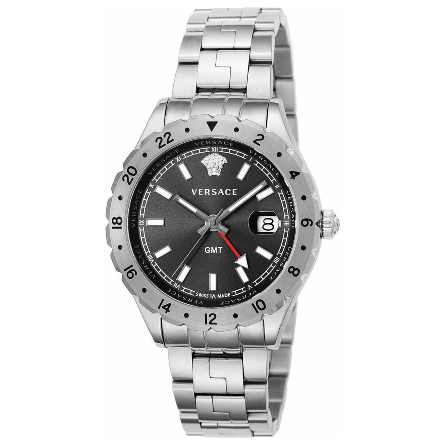 Front view of Versace Hellenyium Men's Quartz Watch V11020015