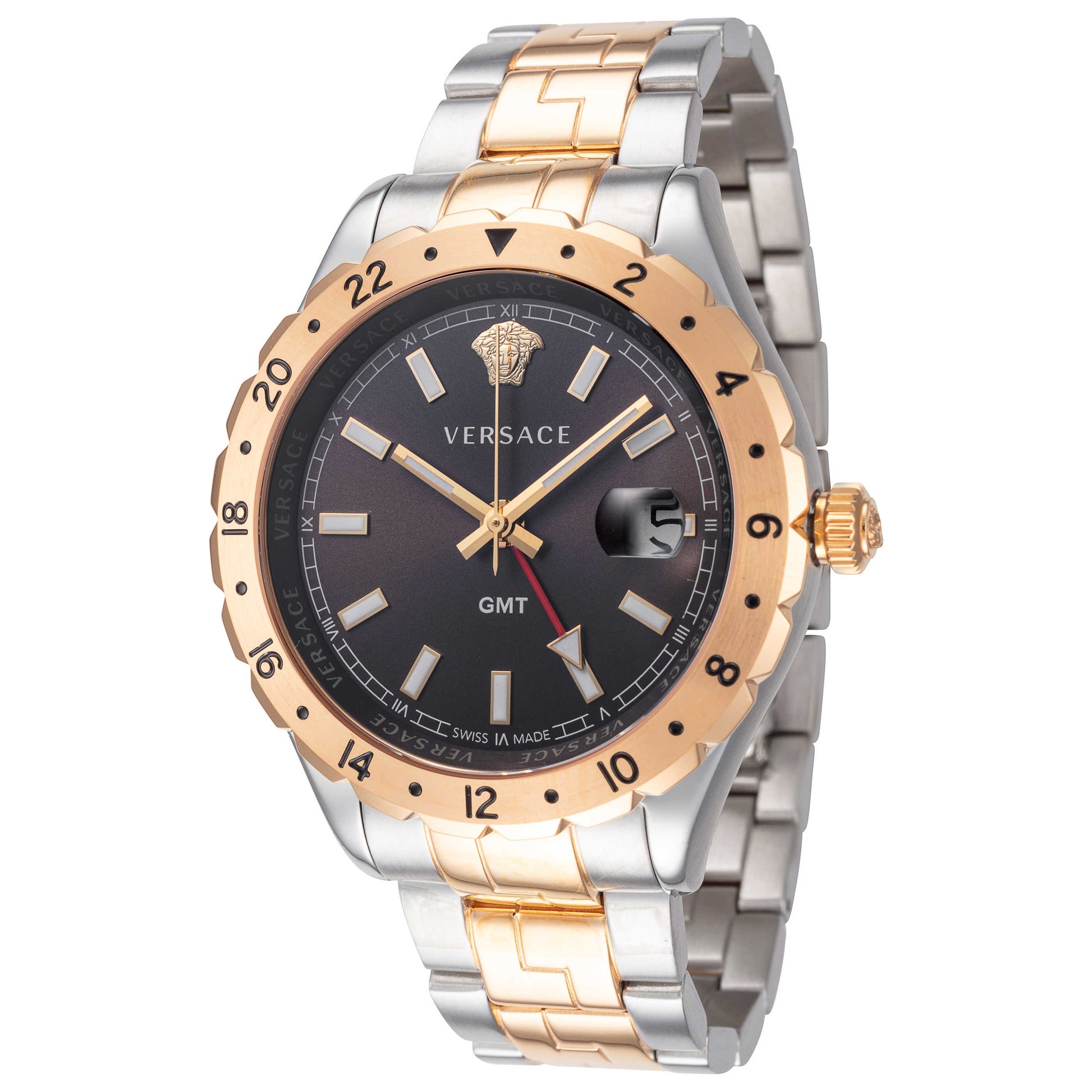 Front view of Versace Hellenyium Men's Quartz Watch V11040015