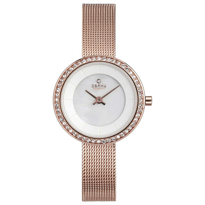 Front view of Obaku Denmark Women's Quartz Watch V146LEVWMV