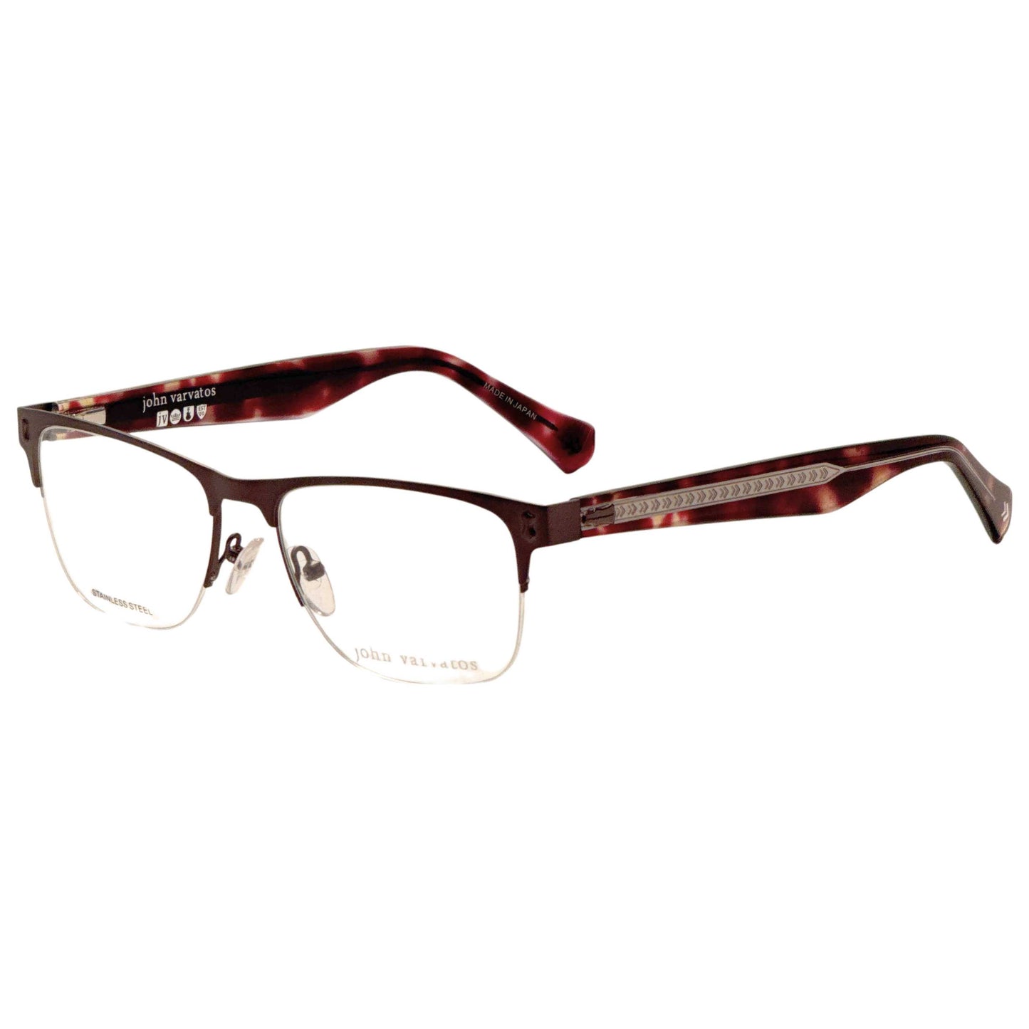 Front view of John Varvatos Men's Opticals V181540GUN