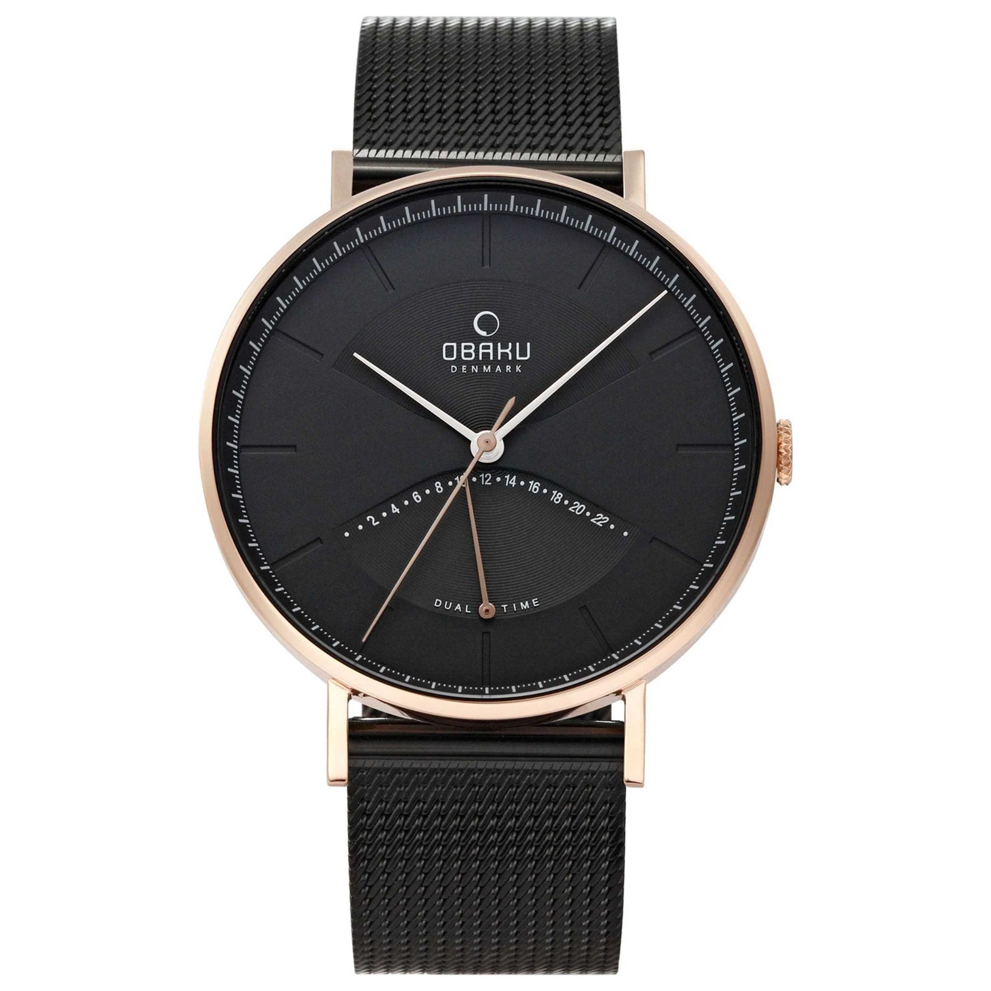 Front view of Obaku Classic Men's Quartz Watch V213GUVBMB