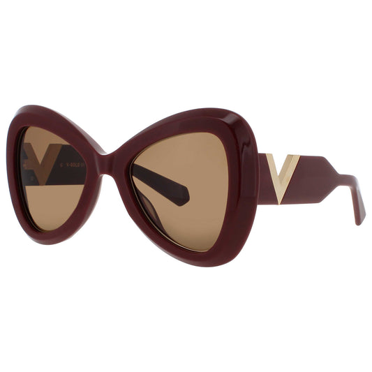 Front view of Valentino Unisex Sunglasses VALENTINO-V-GOLD-III-VLS-138B-53