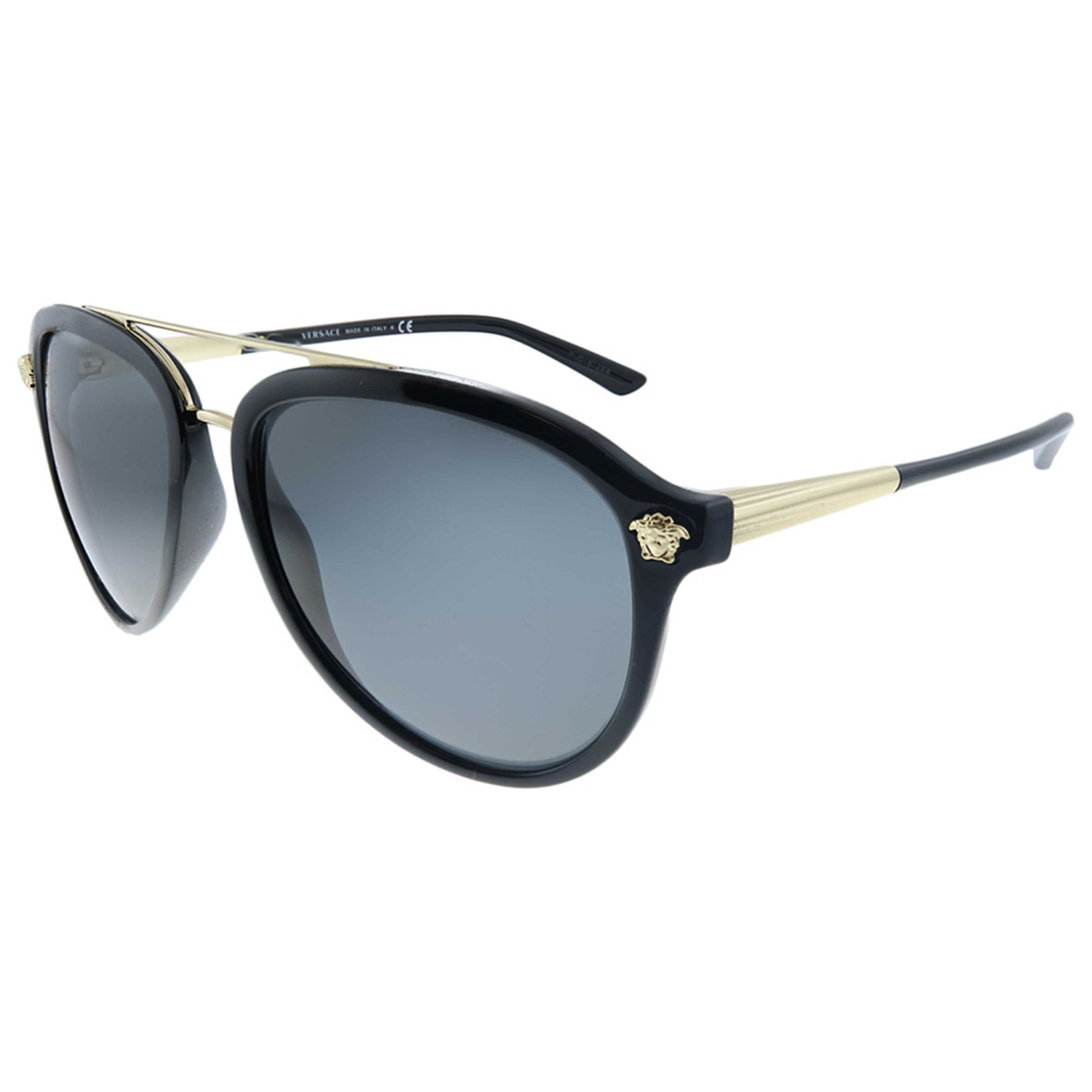 Front view of Versace Fashion Unisex Sunglasses VE-4341-GB1-87