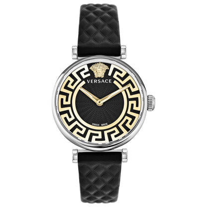 Front view of Versace Greca Chic Women's Quartz Watch VE1CA0123