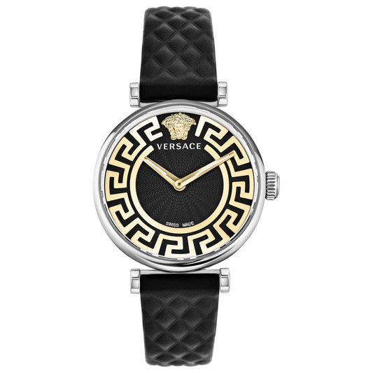 Front view of Versace Greca Chic Women's Quartz Watch VE1CA0123