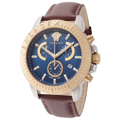 Front view of Versace New Chrono Men's Quartz Watch VE2E00221