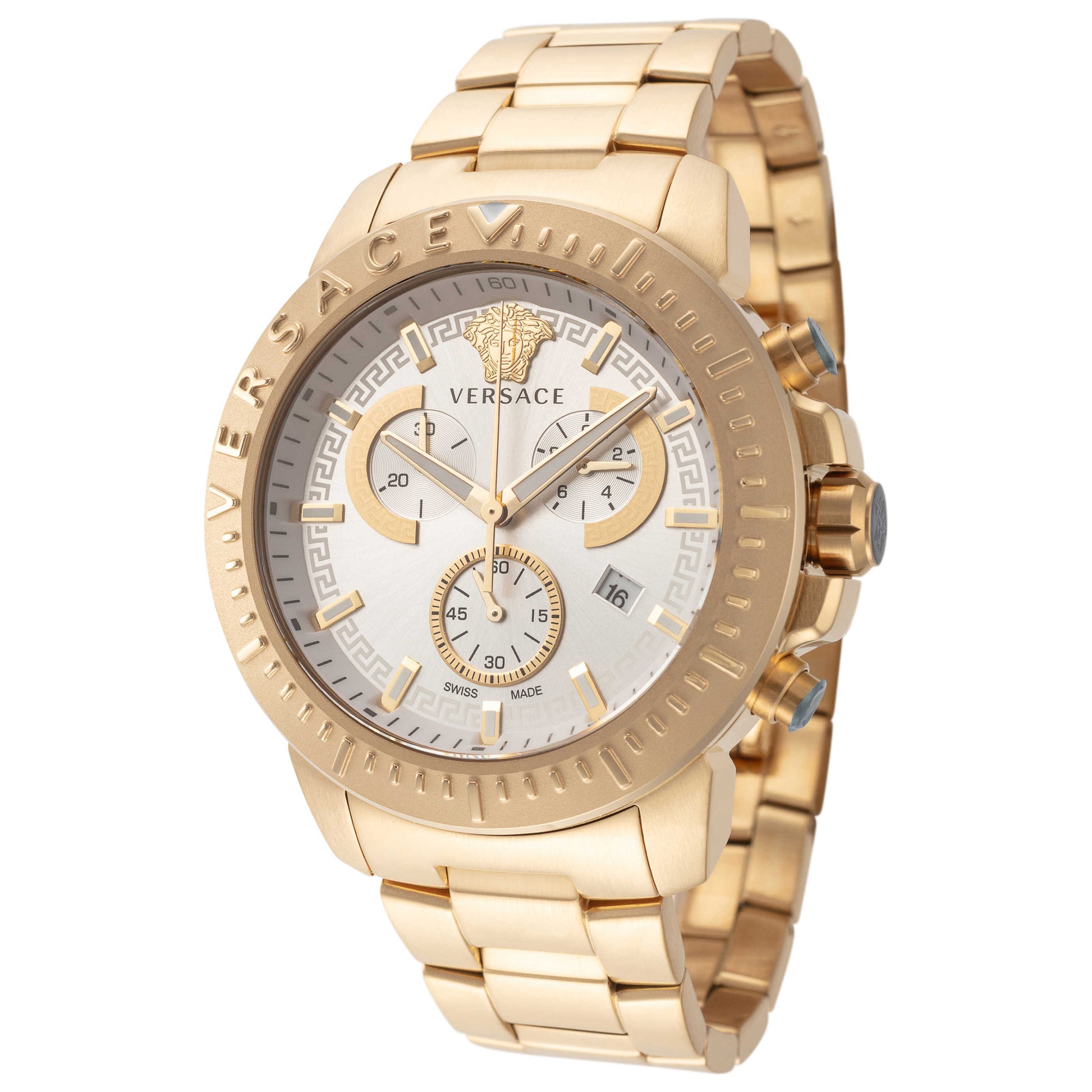 Front view of Versace New Chrono Men's Quartz Watch VE2E00521